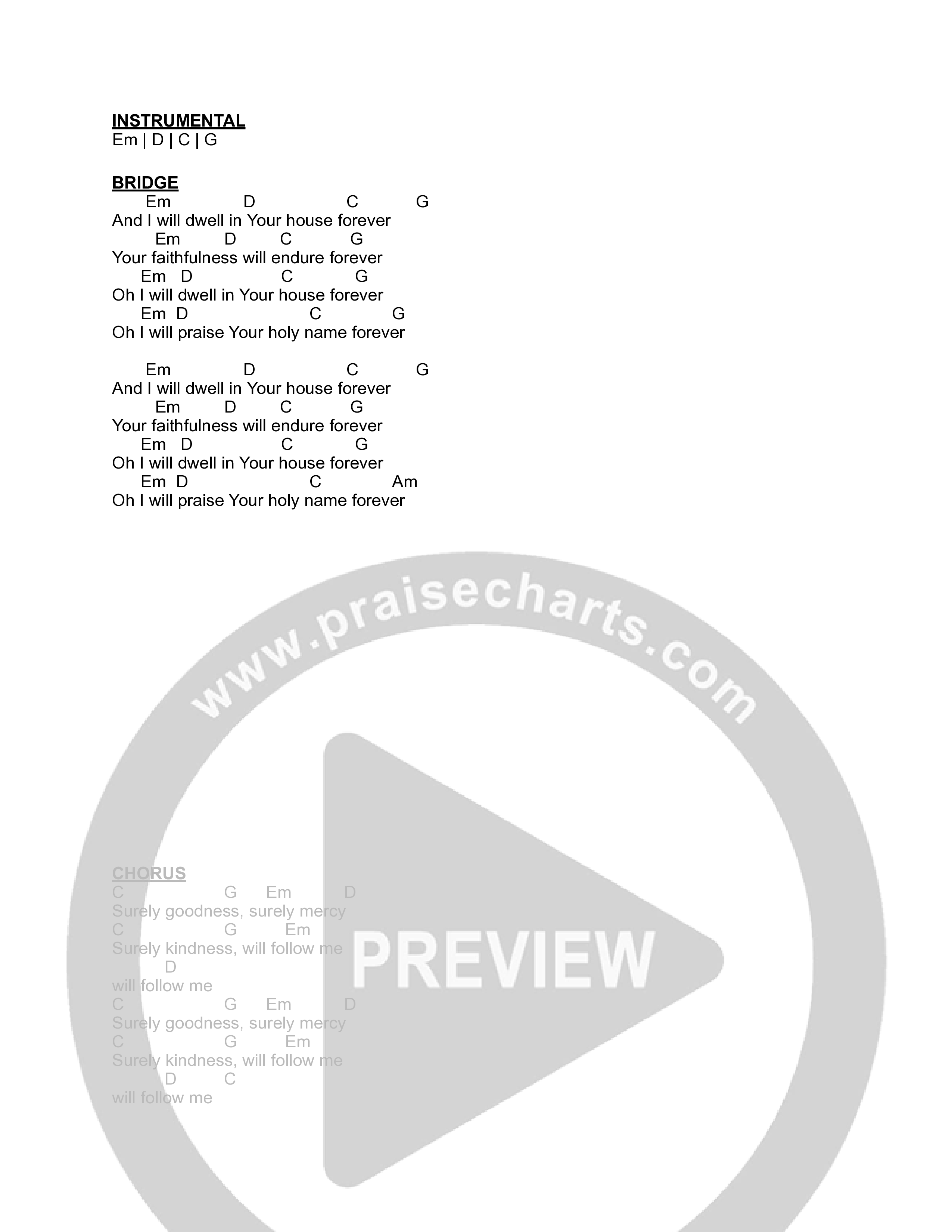 Surely (Live) Chord Chart (Canyon Hills Worship)