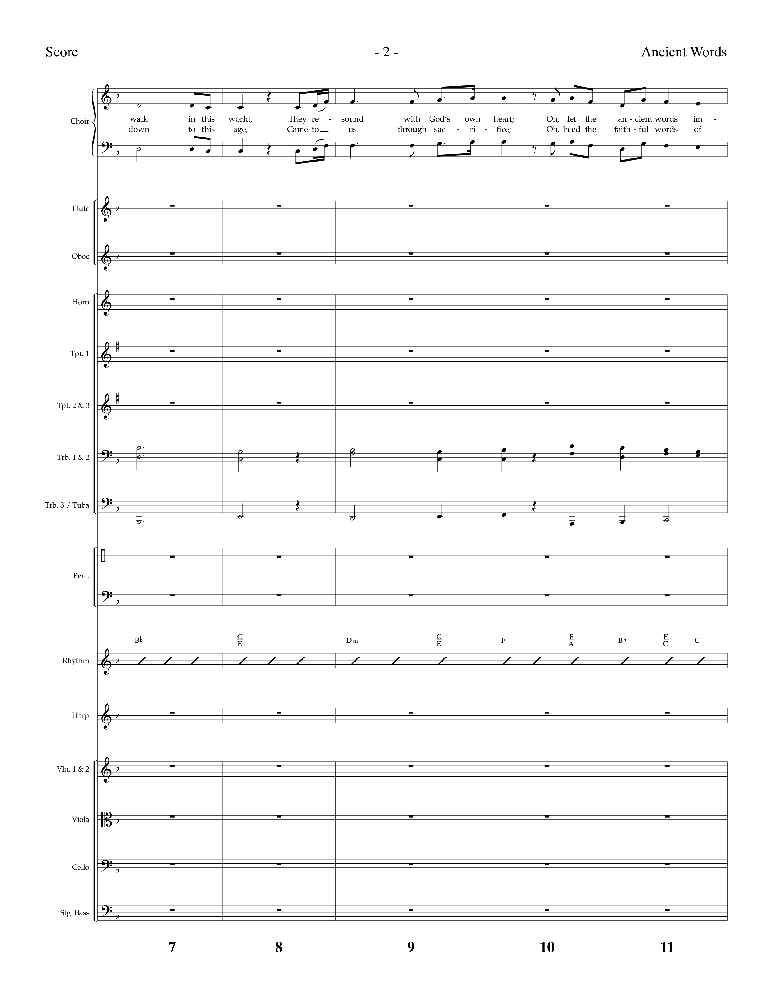 Ancient Words (with Standing On The Promises) (Choral Anthem SATB) Conductor's Score (Lifeway Choral / Arr. Dennis Allen)