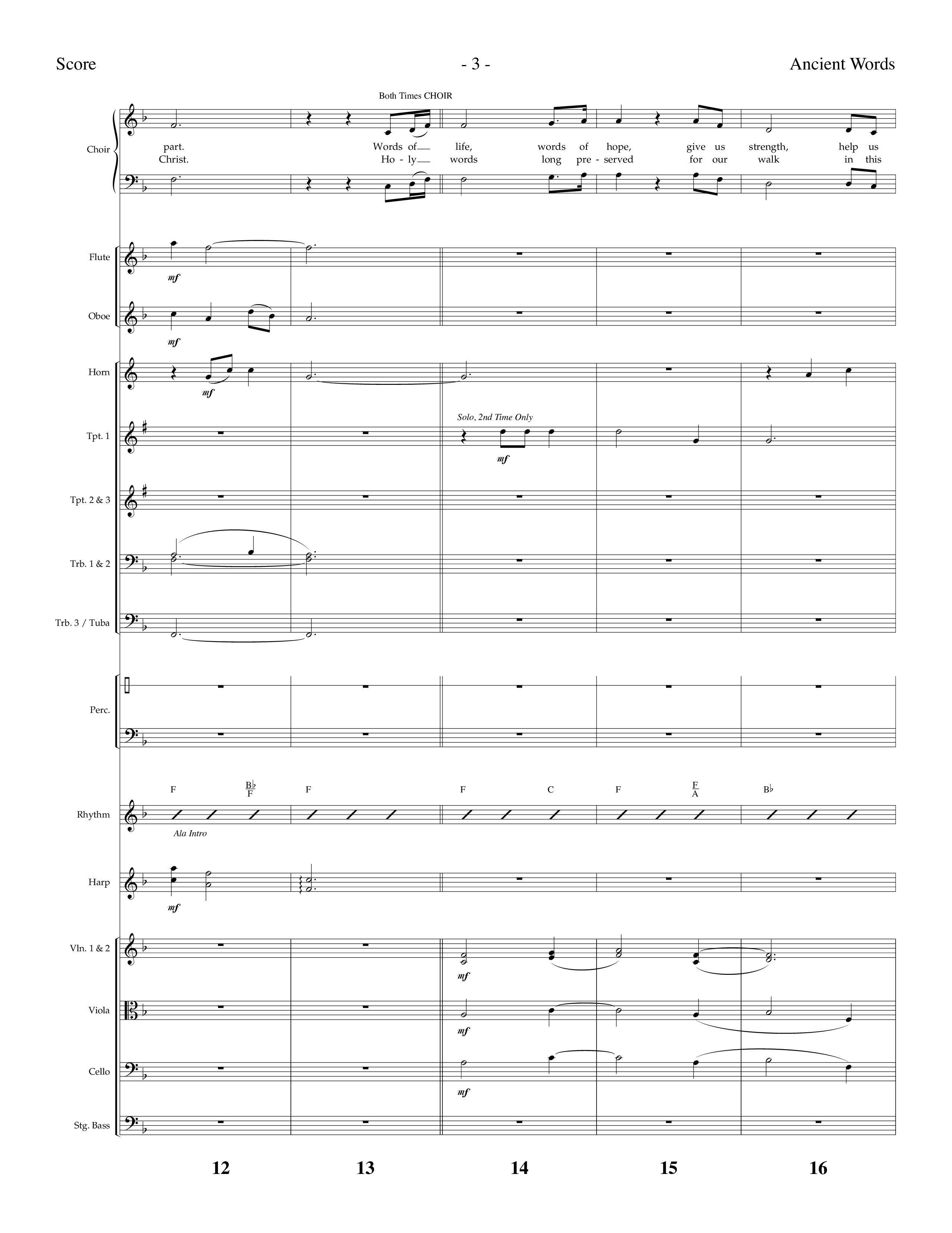Ancient Words (with Standing On The Promises) (Choral Anthem SATB) Conductor's Score (Lifeway Choral / Arr. Dennis Allen)