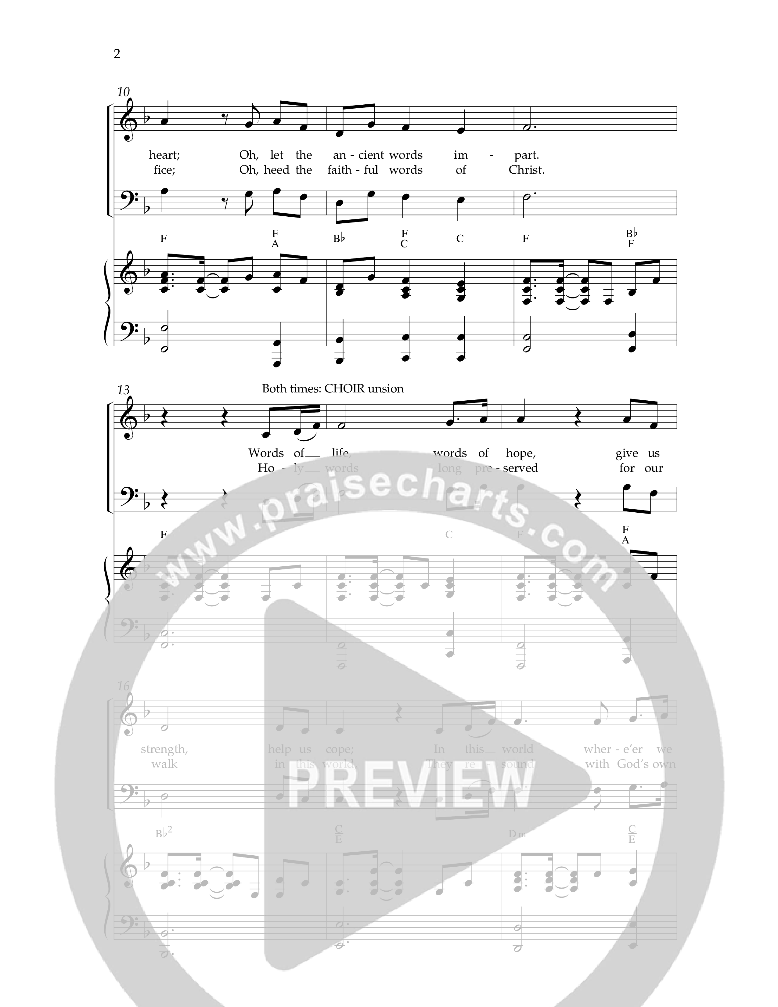 Ancient Words (with Standing On The Promises) (Choral Anthem SATB) Anthem (SATB/Piano) (Lifeway Choral / Arr. Dennis Allen)