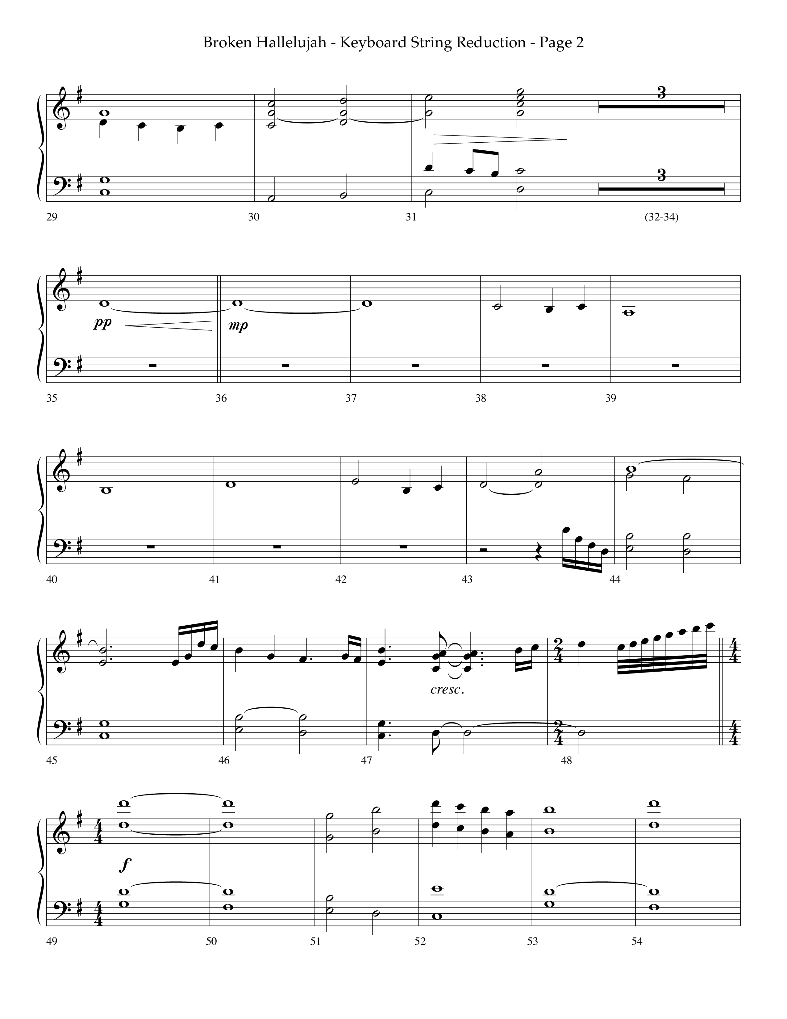 Broken Hallelujah (Choral Anthem SATB) String Reduction (Lifeway Choral / Arr. Phillip Keveren)