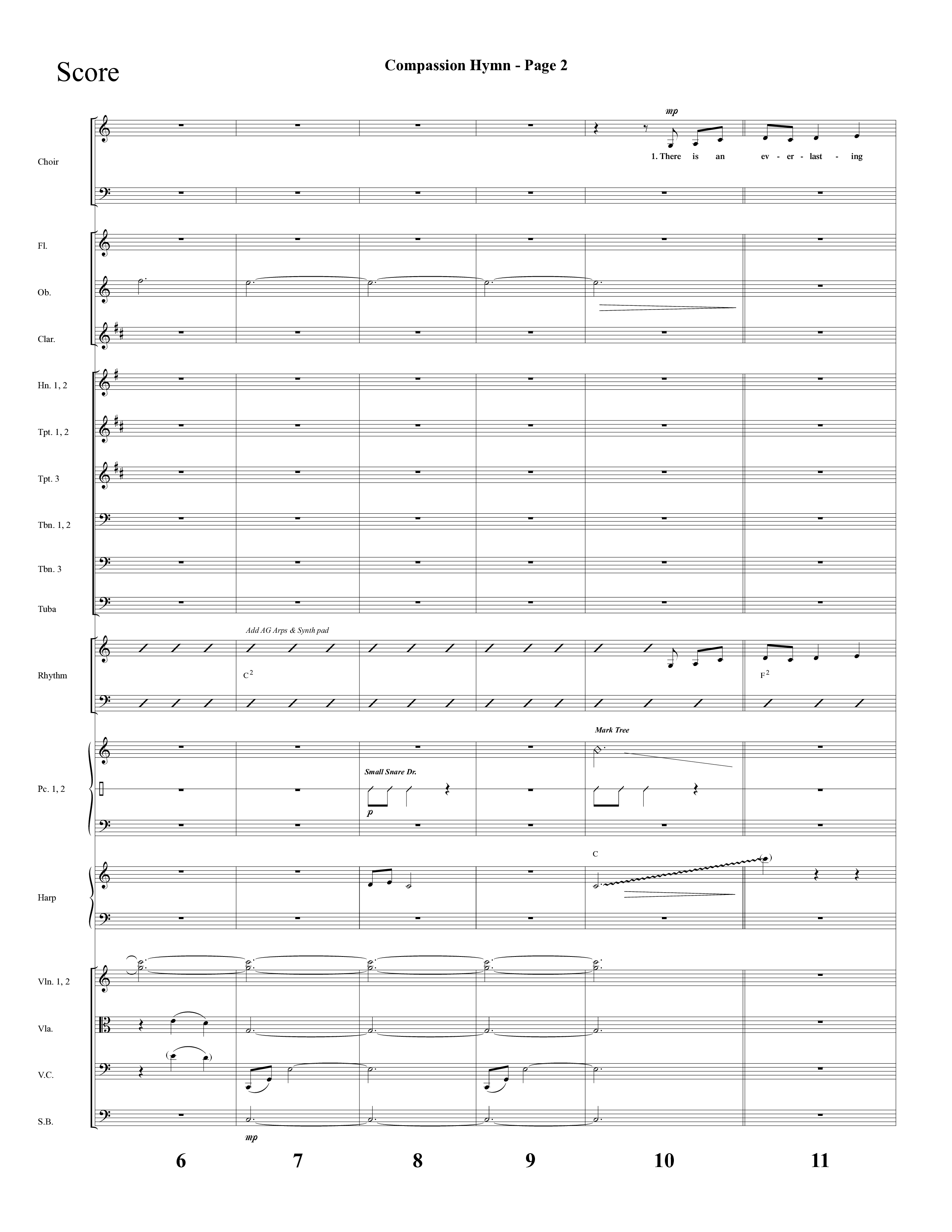 Compassion Hymn (with And Can It Be) (Choral Anthem SATB) Conductor's Score (Lifeway Choral / Arr. Dave Williamson)