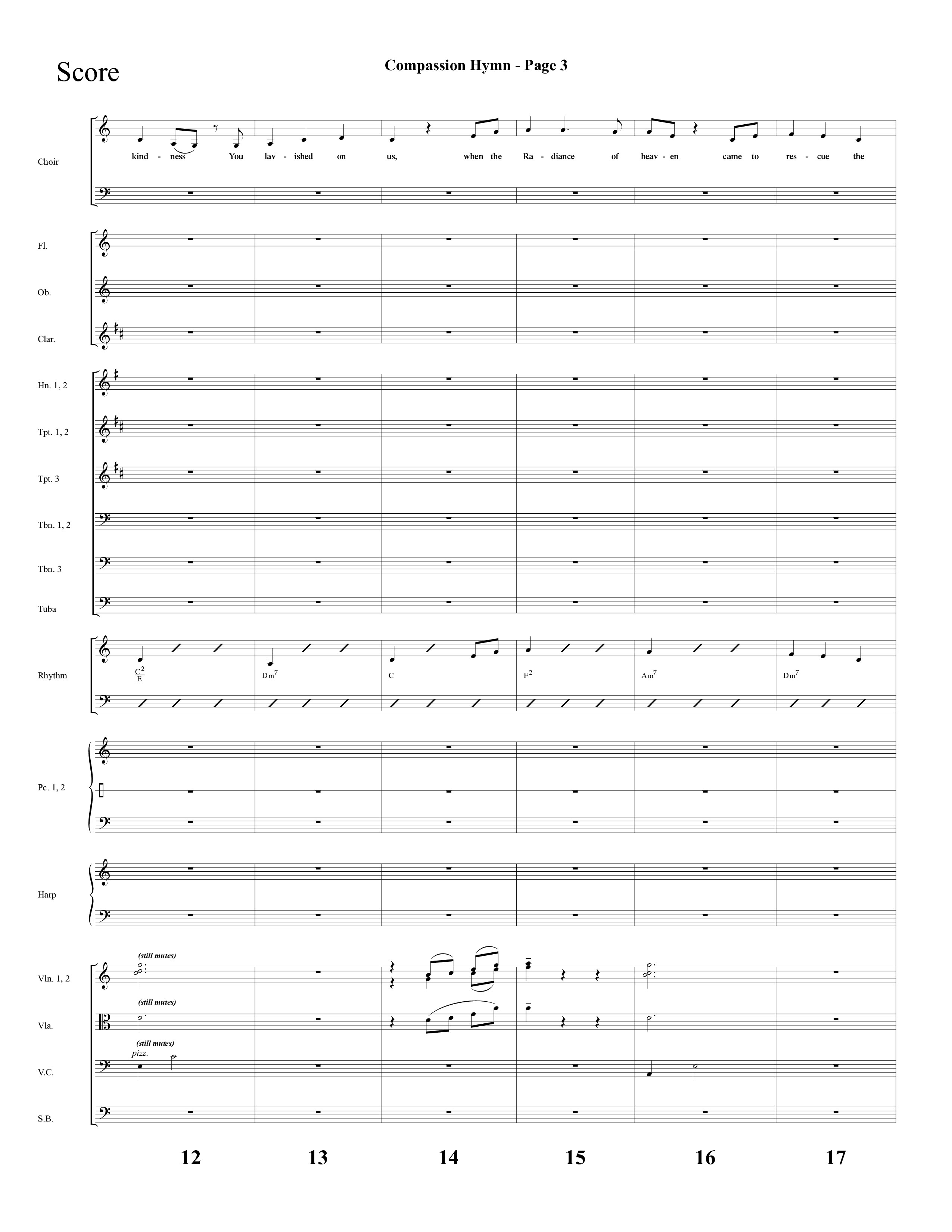 Compassion Hymn (with And Can It Be) (Choral Anthem SATB) Conductor's Score (Lifeway Choral / Arr. Dave Williamson)