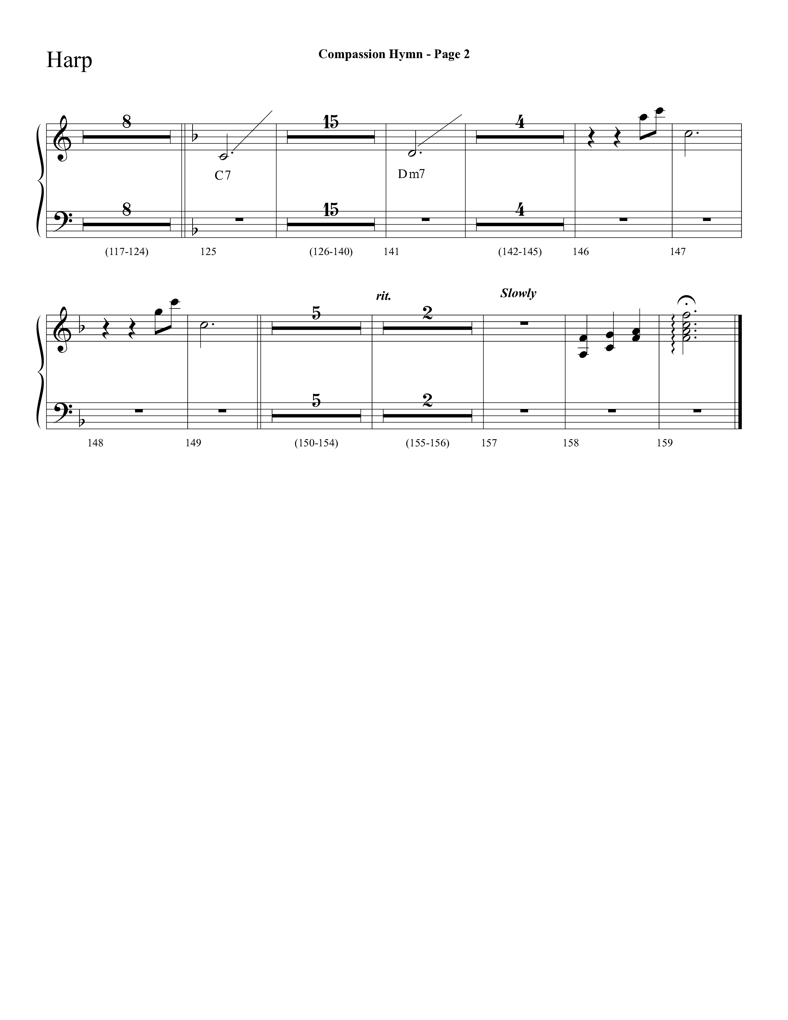 Compassion Hymn (with And Can It Be) (Choral Anthem SATB) Harp (Lifeway Choral / Arr. Dave Williamson)