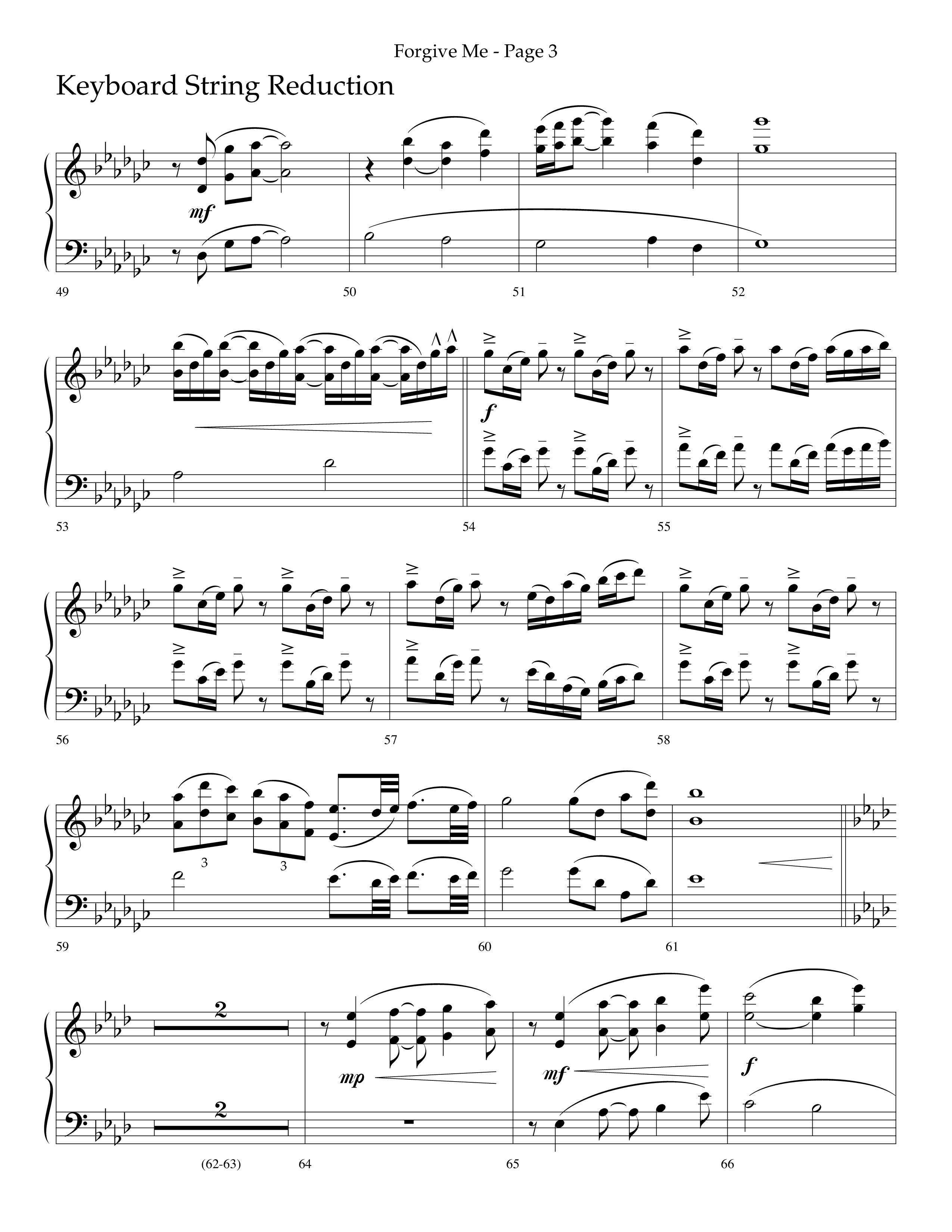 Forgive Me (Choral Anthem SATB) String Reduction (Lifeway Choral / Arr. Cliff Duren)