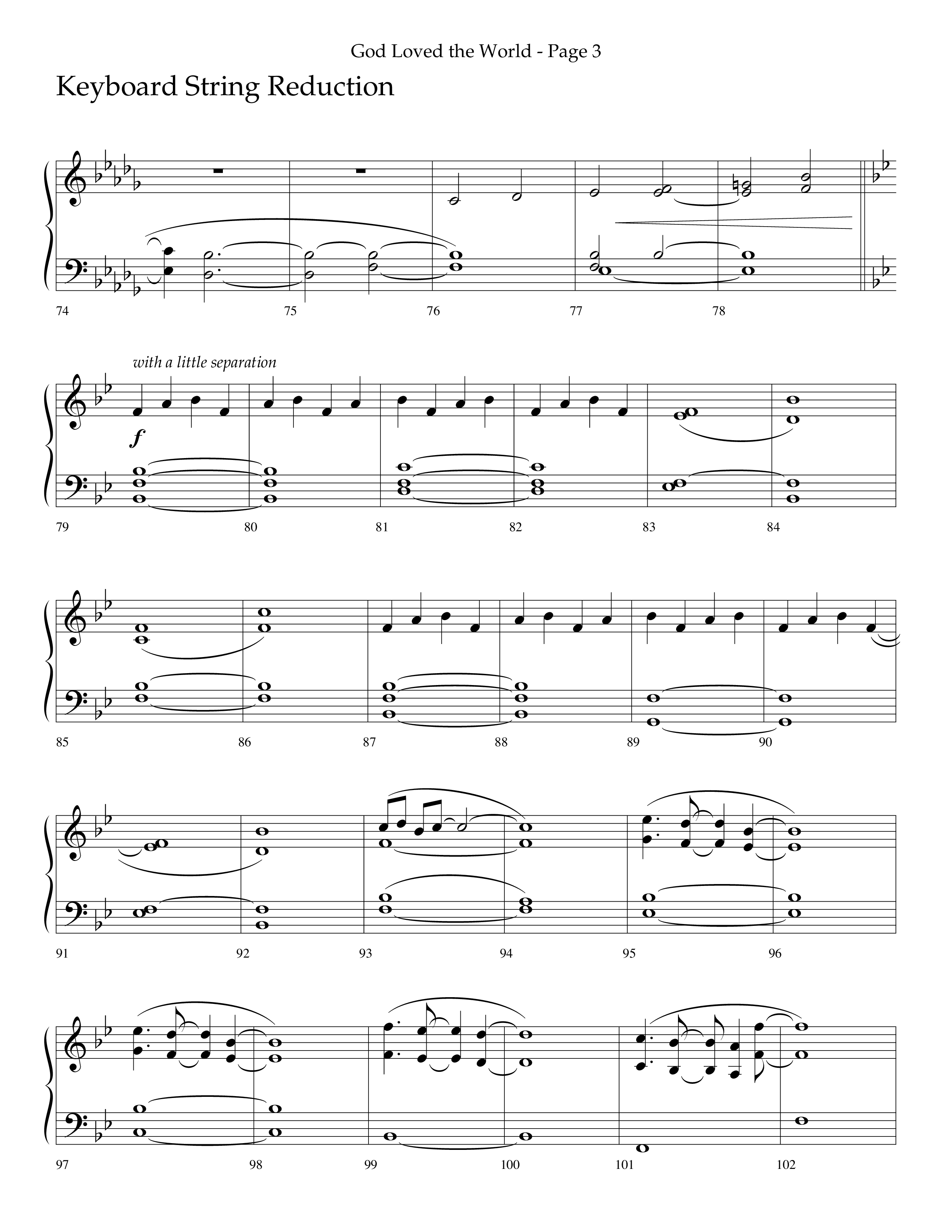 God Loved The World (Choral Anthem SATB) String Reduction (Lifeway Choral / Arr. Cliff Duren)