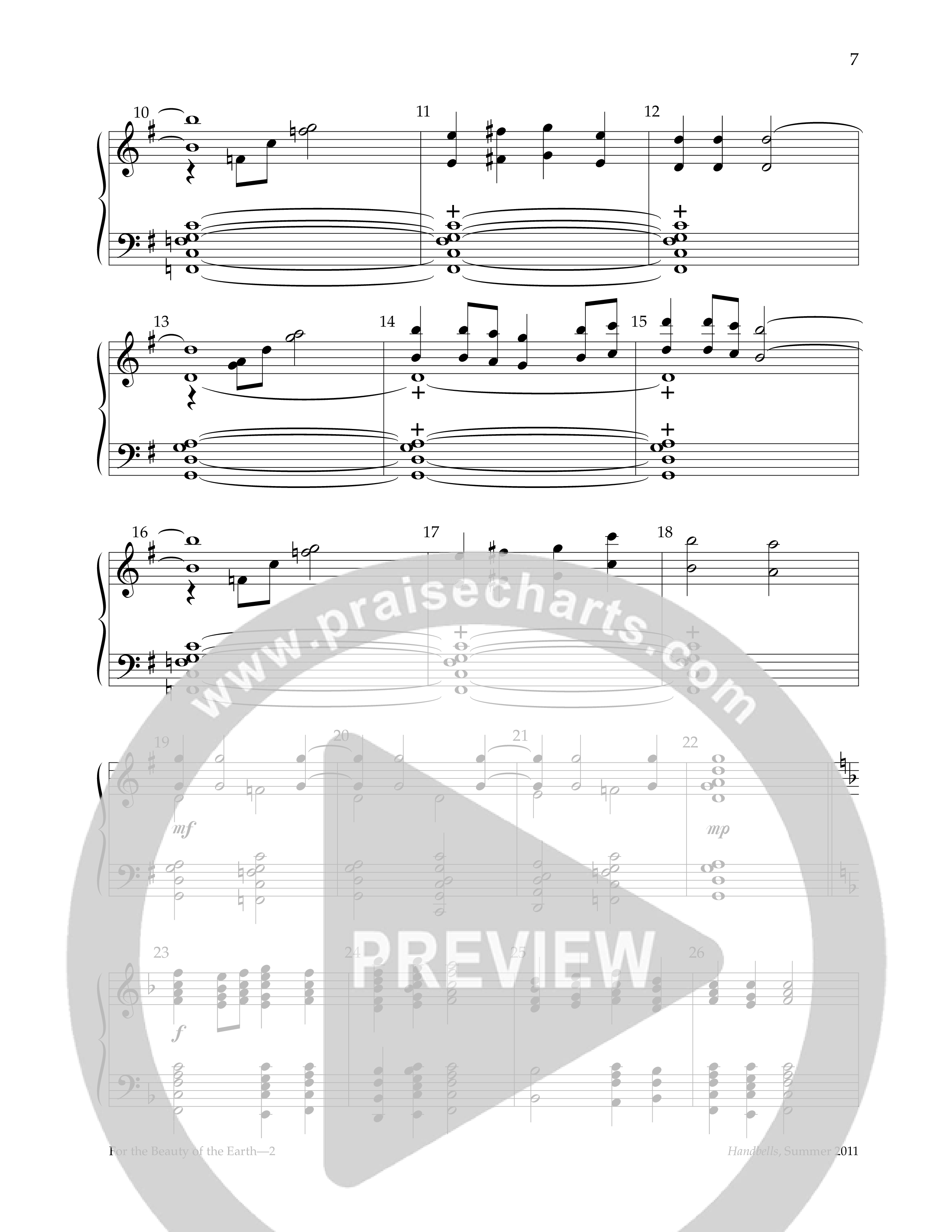 For The Beauty Of The Earth (Handbells) Handbells (Lifeway Worship / Arr. Tom Barden)