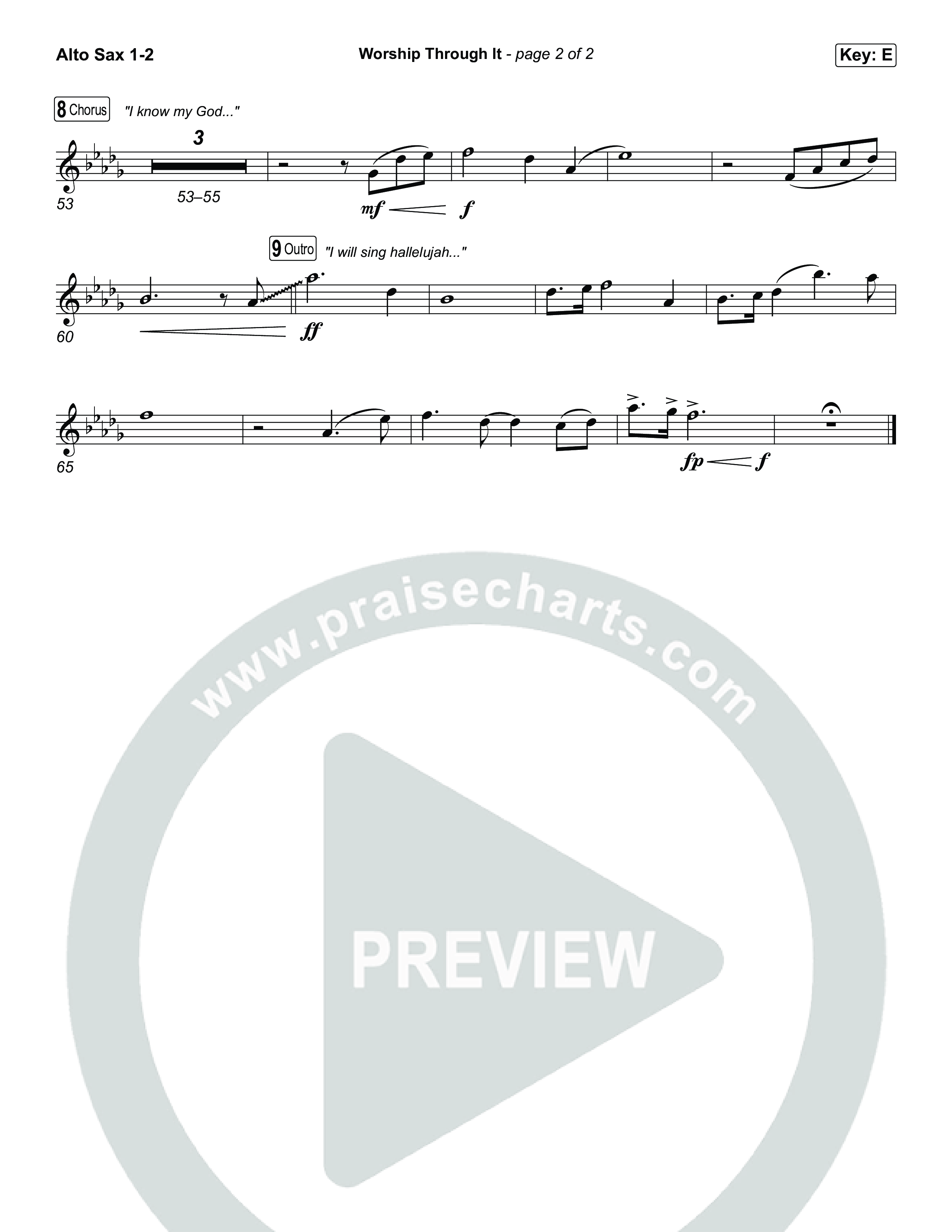 Worship Through It Alto Sax 1,2 (Tasha Layton / Chris Brown)