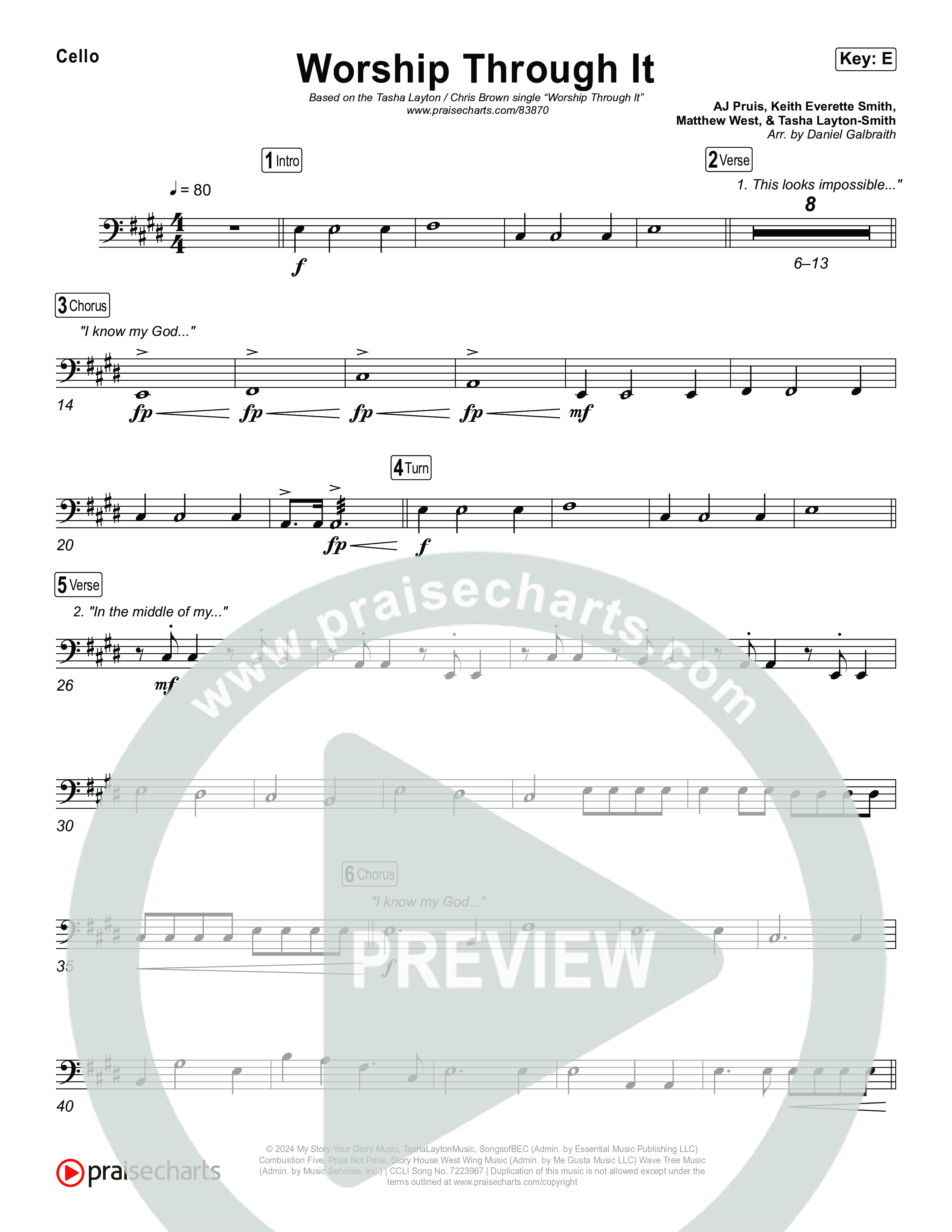 Worship Through It Cello (Tasha Layton / Chris Brown)