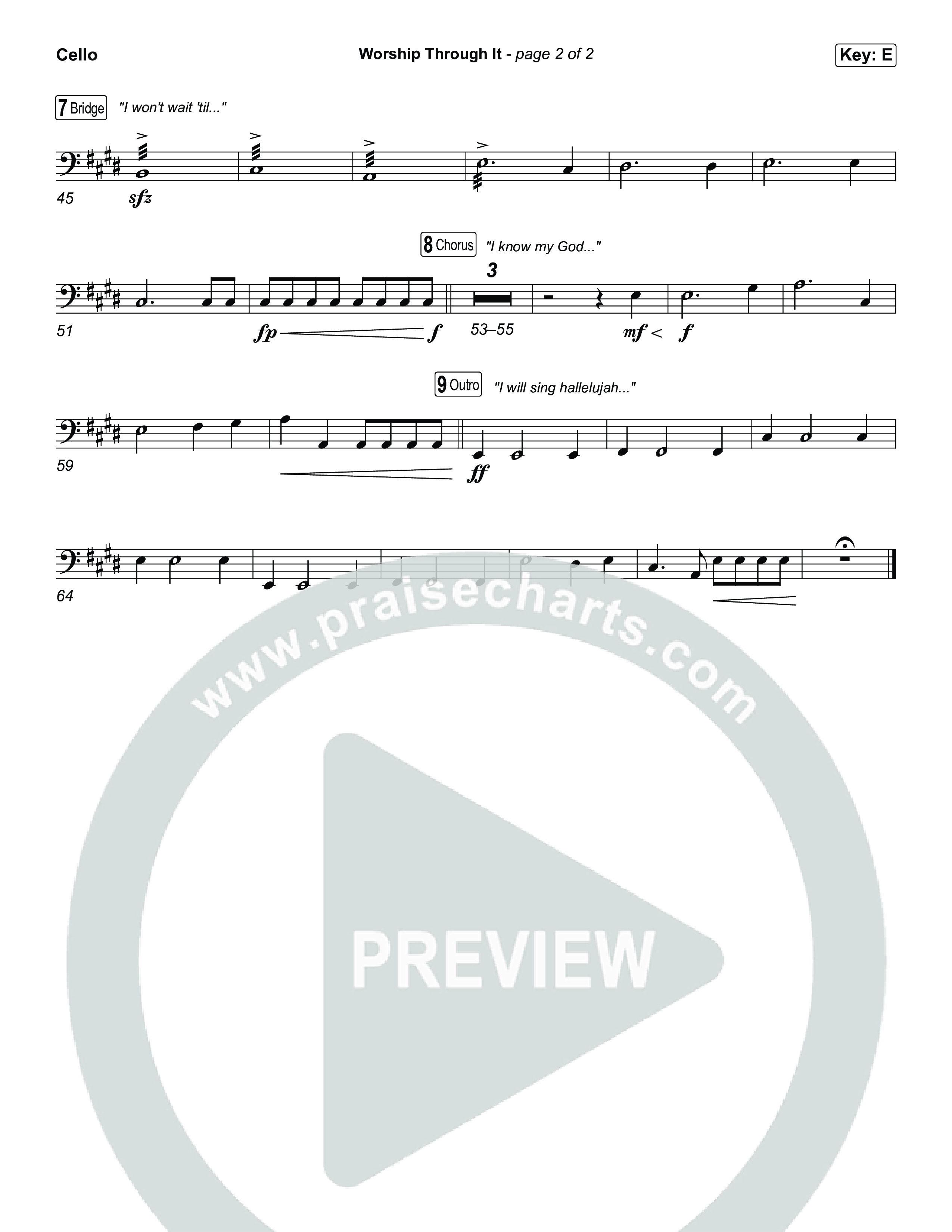 Worship Through It Cello (Tasha Layton / Chris Brown)