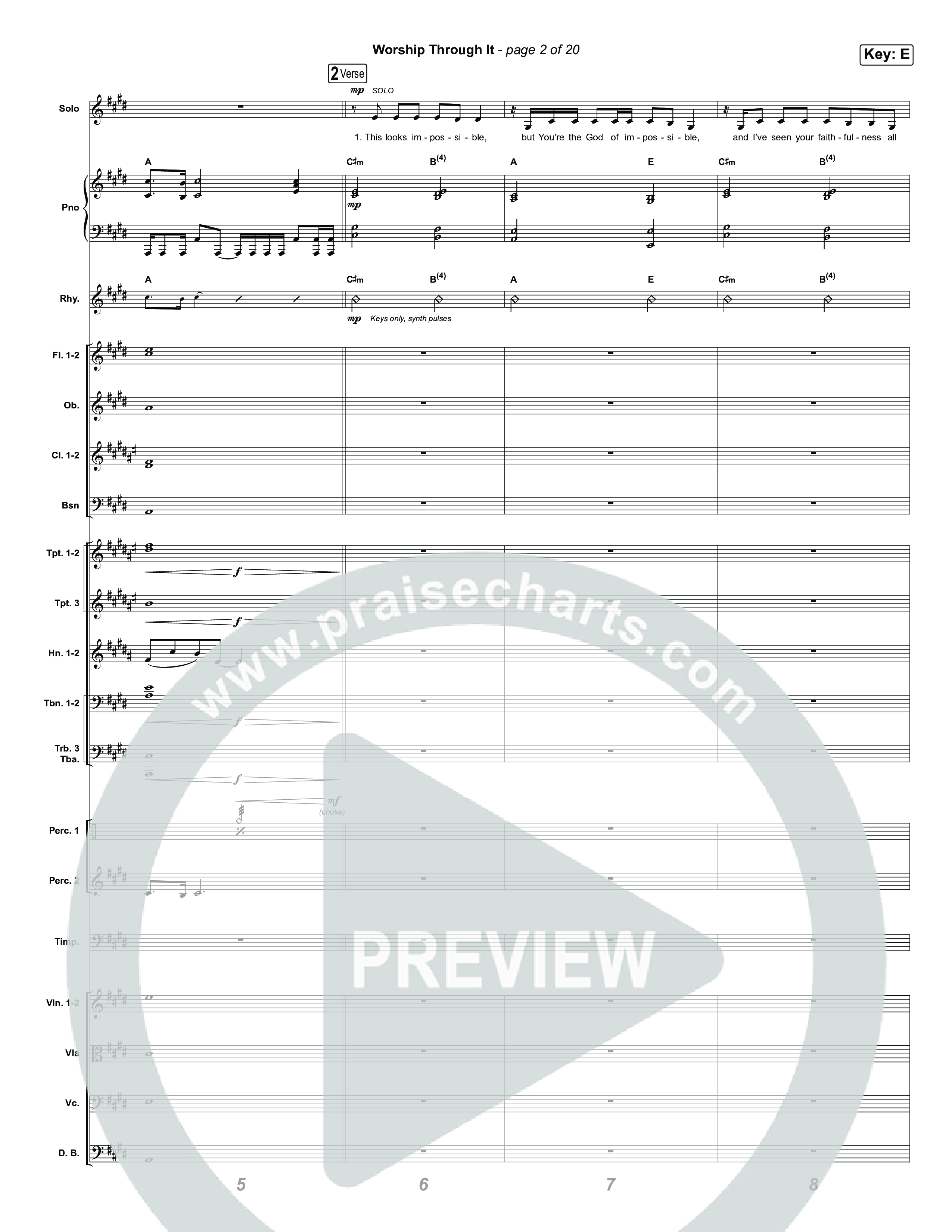 Worship Through It Orchestration (Tasha Layton / Chris Brown)