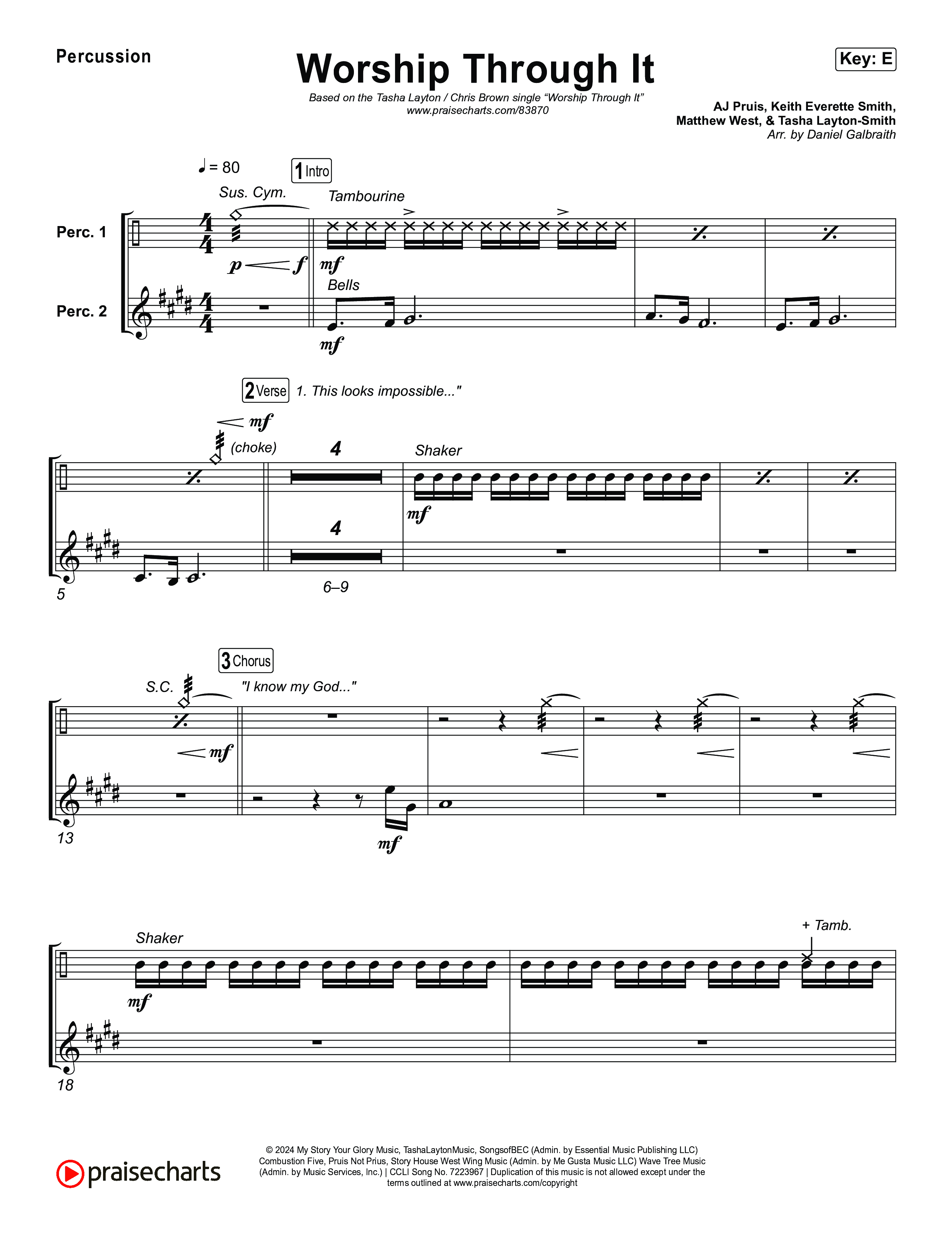 Worship Through It Percussion (Tasha Layton / Chris Brown)