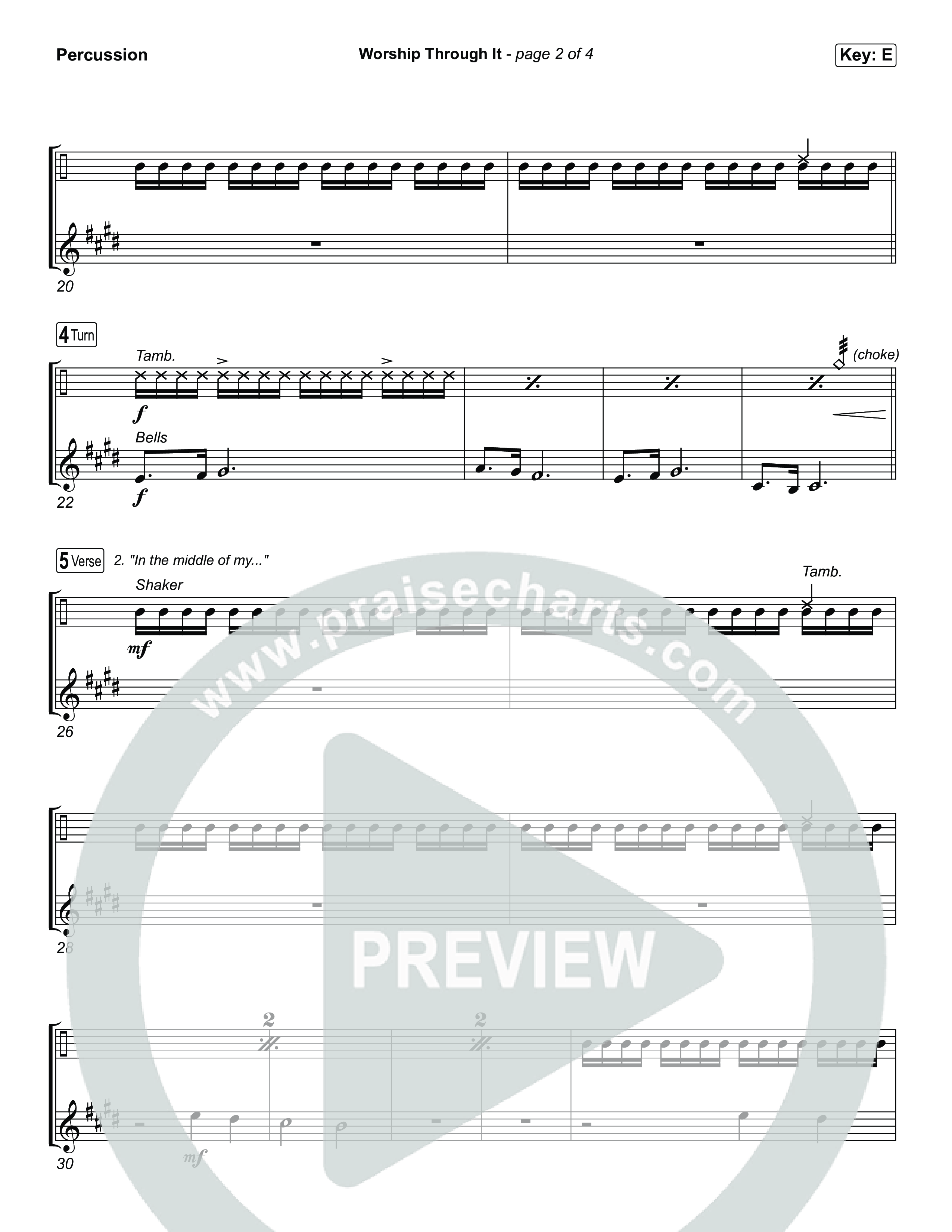 Worship Through It Percussion (Tasha Layton / Chris Brown)