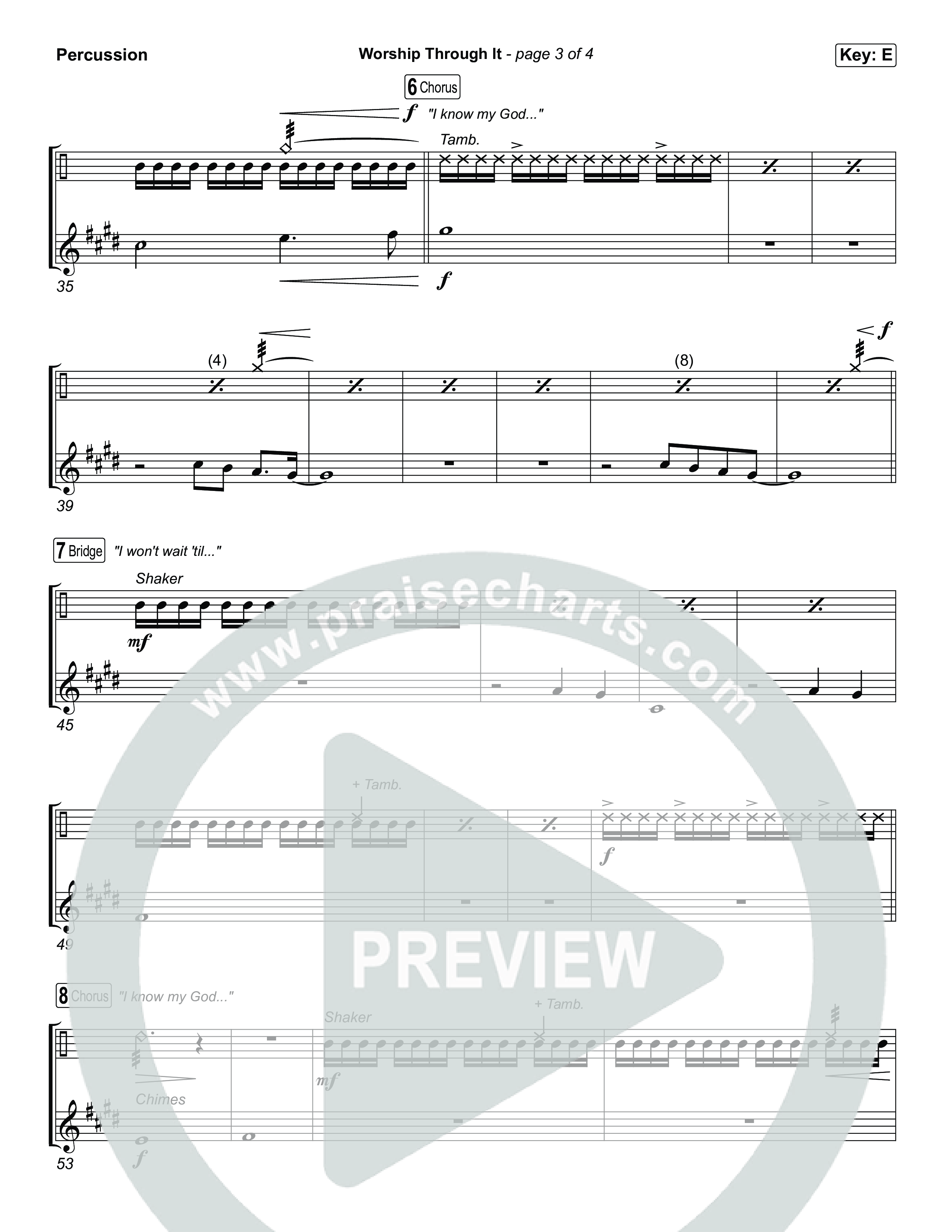 Worship Through It Percussion (Tasha Layton / Chris Brown)