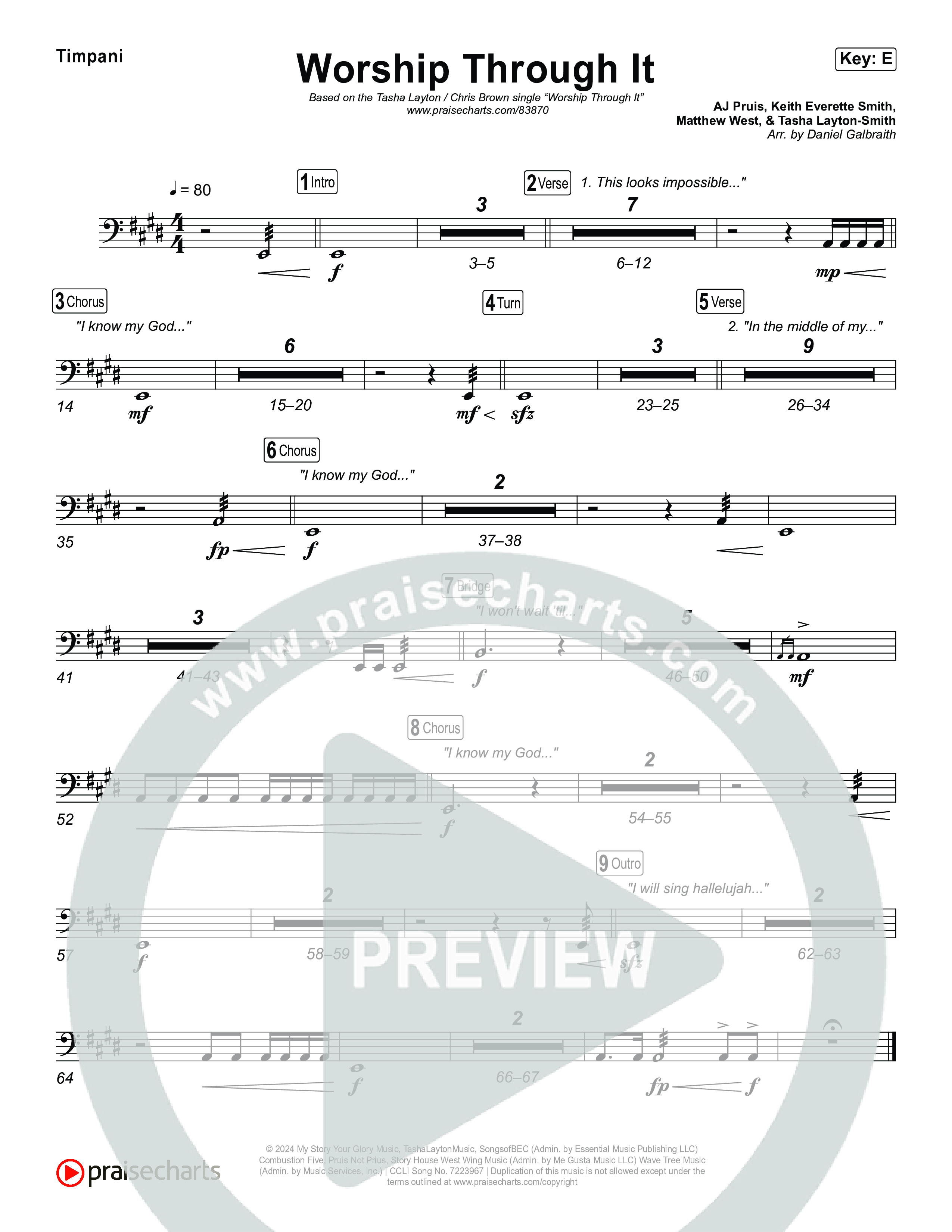 Worship Through It Timpani (Tasha Layton / Chris Brown)