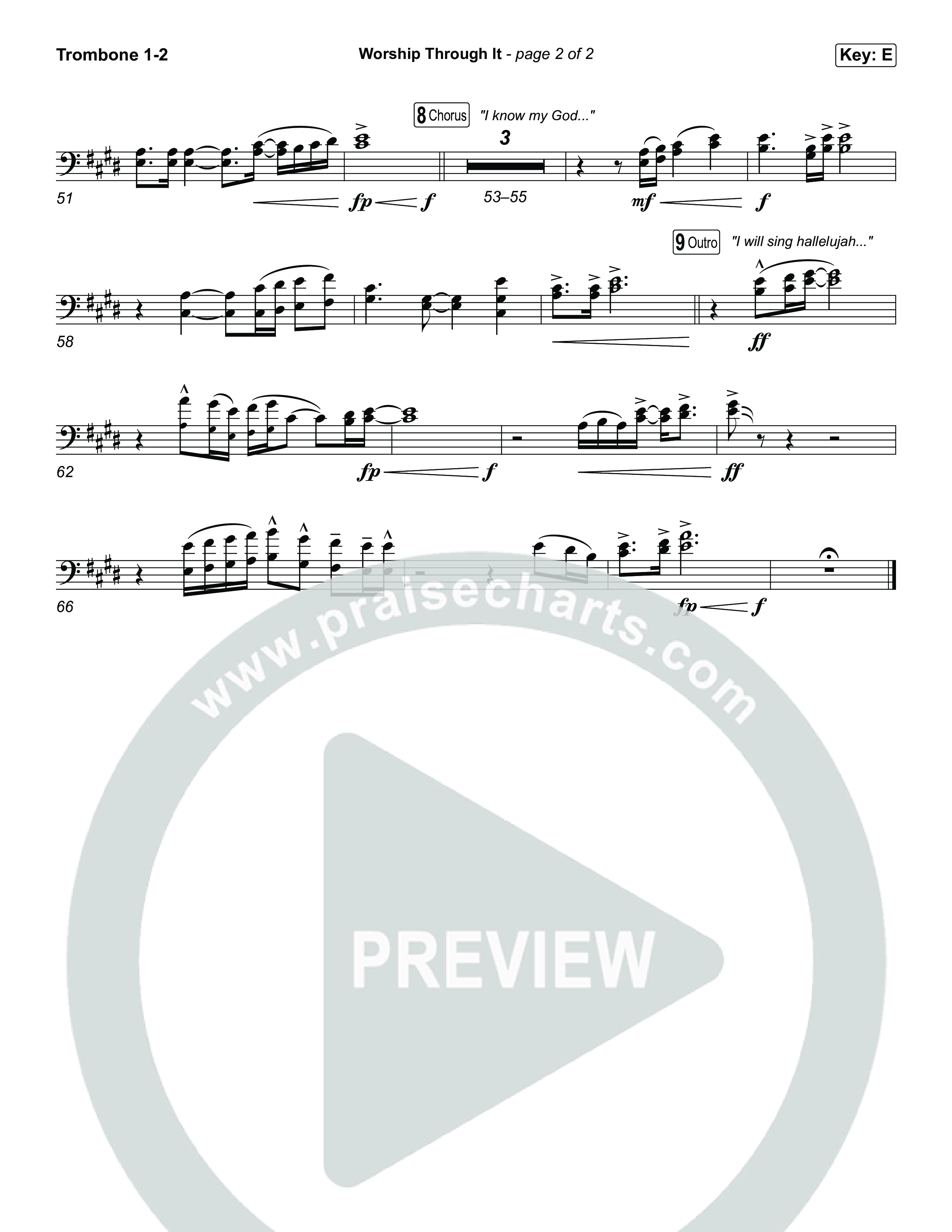 Worship Through It Trombone 1/2 (Tasha Layton / Chris Brown)