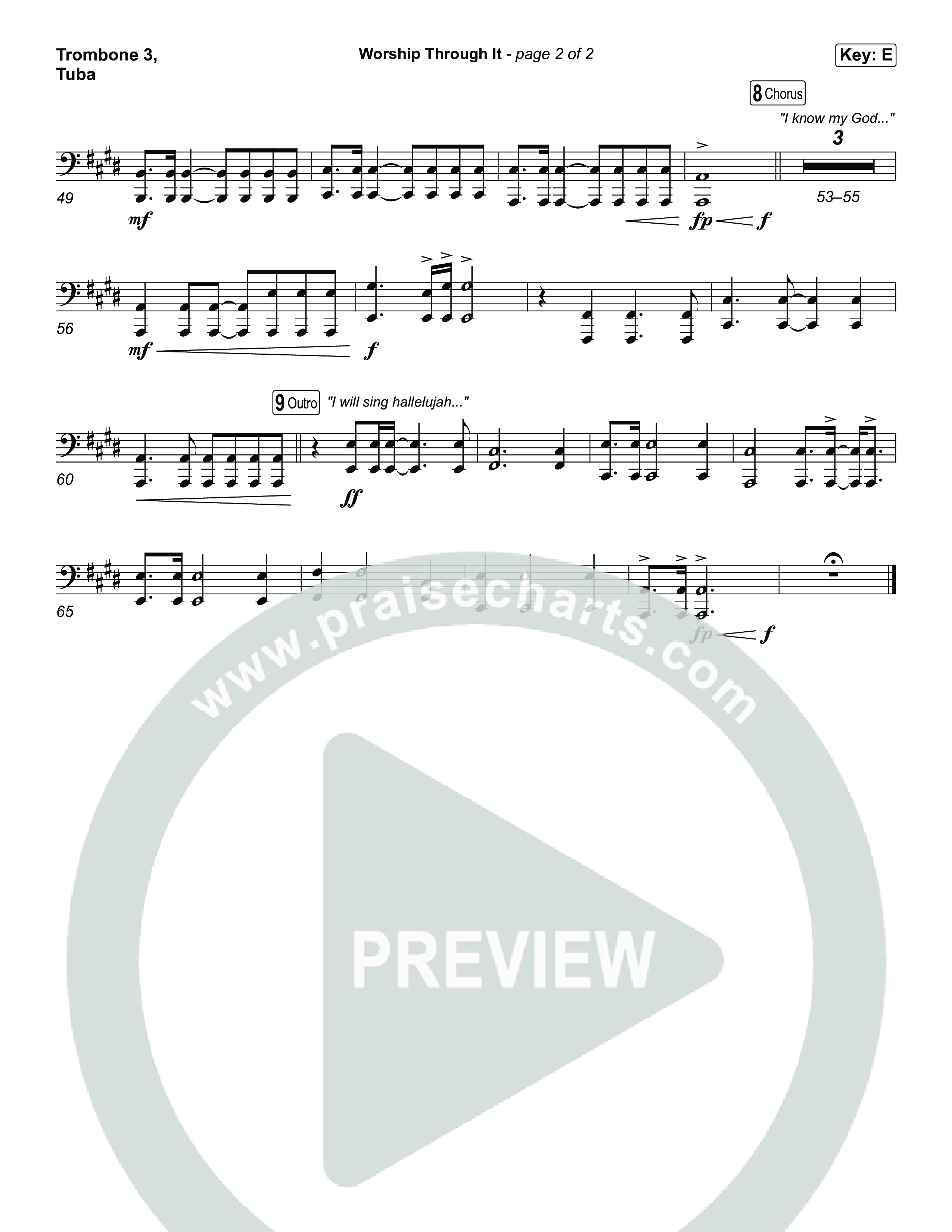 Worship Through It Trombone 3/Tuba (Tasha Layton / Chris Brown)