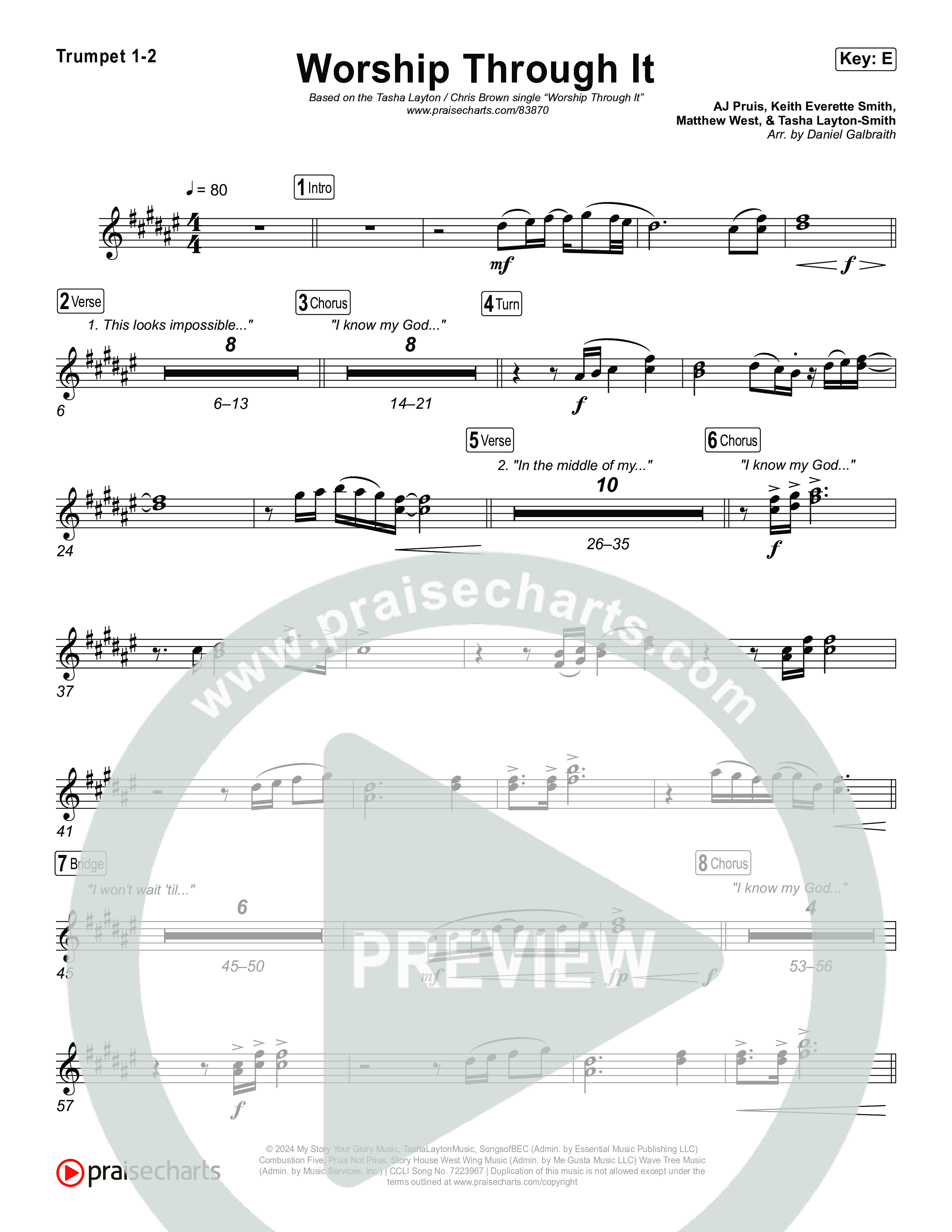 Worship Through It Brass Pack (Tasha Layton / Chris Brown)