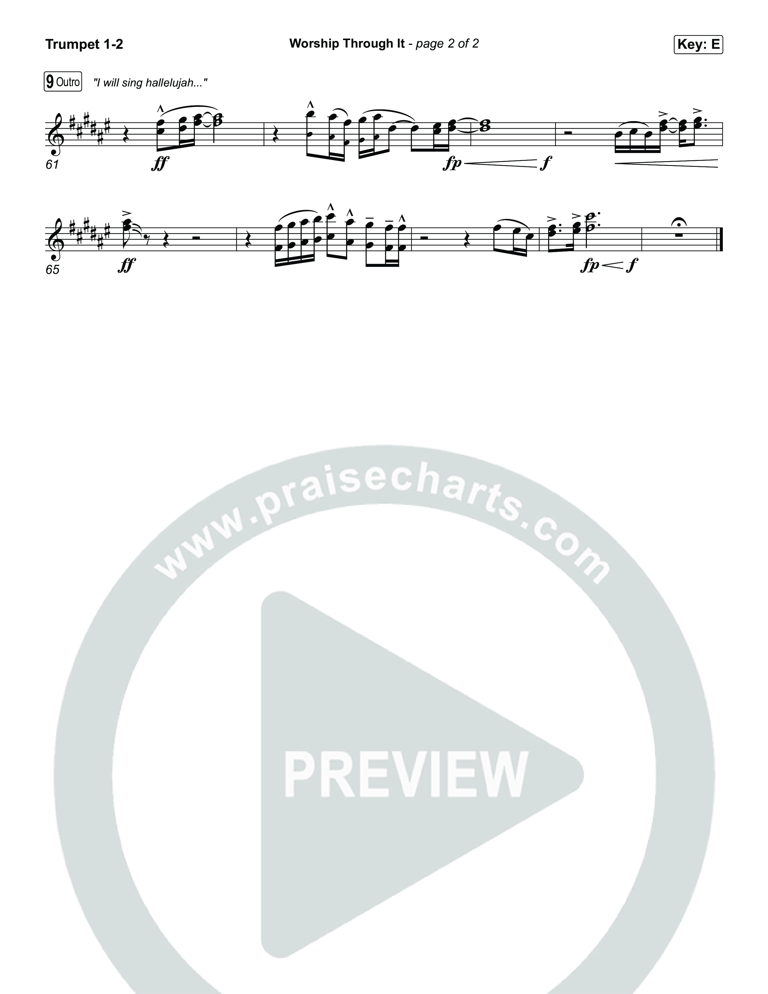 Worship Through It Trumpet 1,2 (Tasha Layton / Chris Brown)