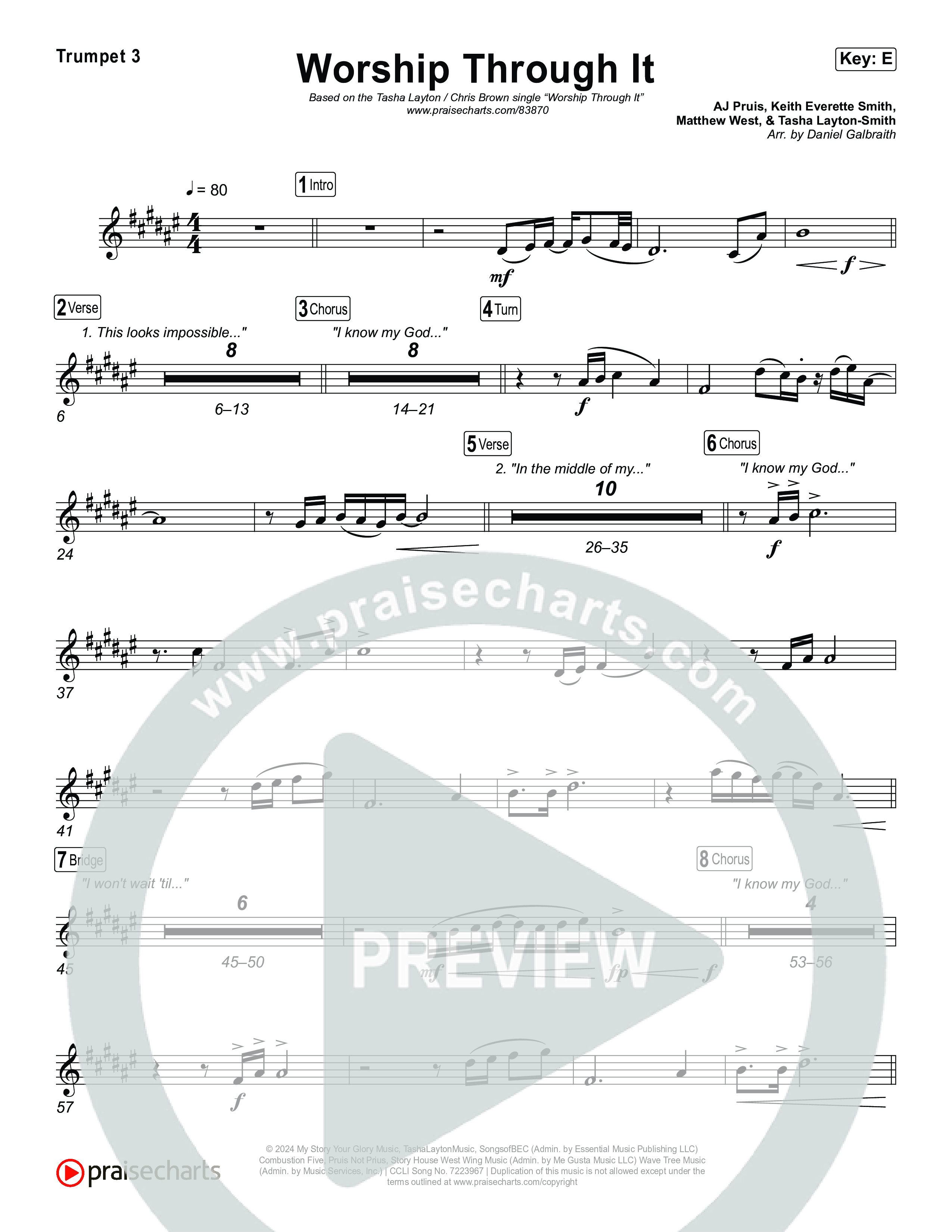 Worship Through It Trumpet 1,2 (Tasha Layton / Chris Brown)