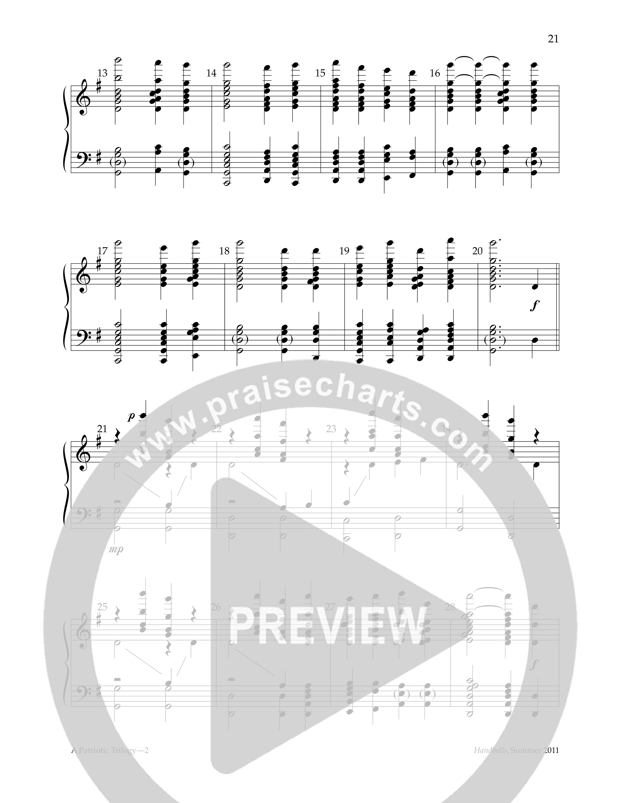 A Patriotic Trilogy (Handbells) Handbells (Lifeway Worship / Arr. Dan R. Edwards)