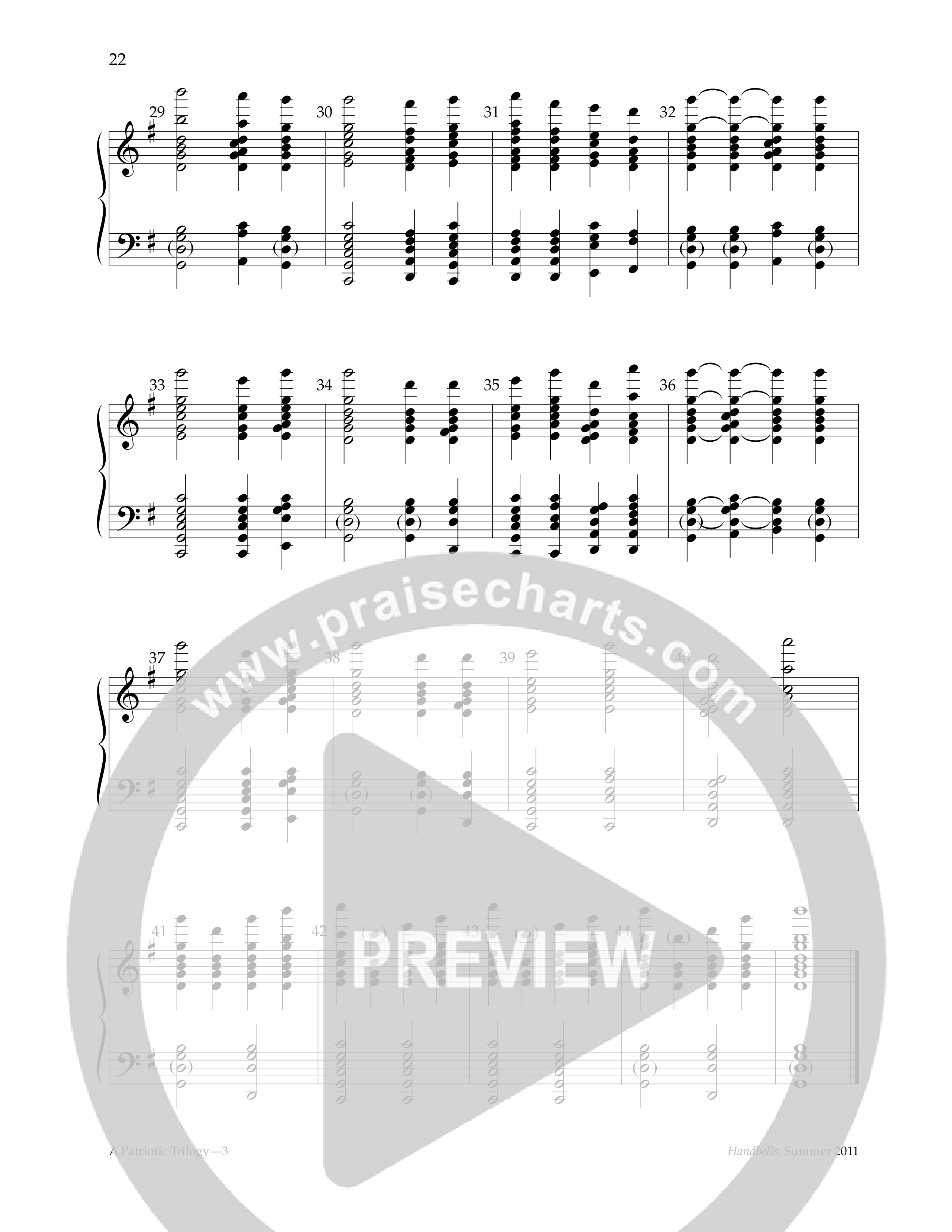 A Patriotic Trilogy (Handbells) Handbells (Lifeway Worship / Arr. Dan R. Edwards)