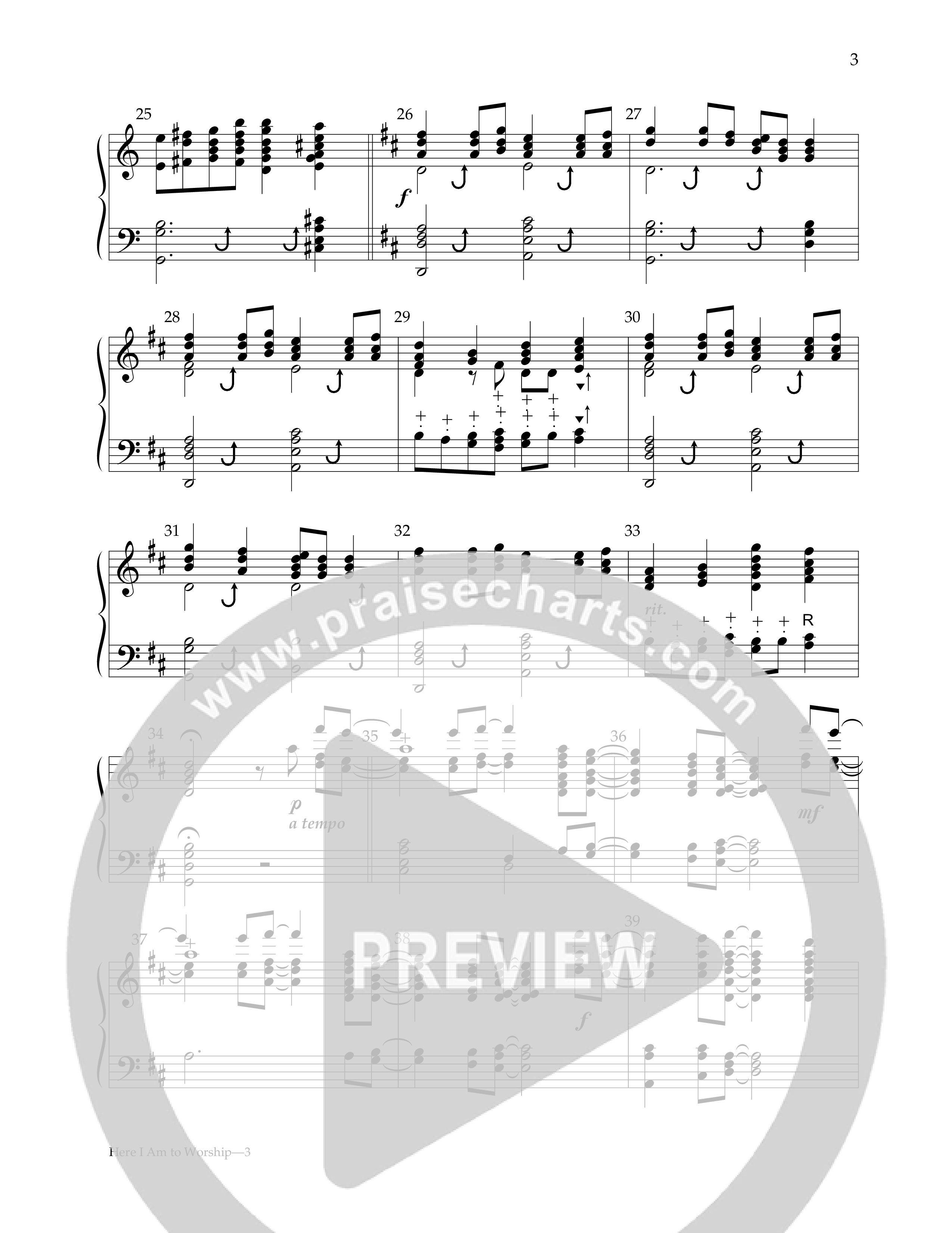 Here I Am To Worship (Handbells) Handbells (Lifeway Worship / Arr. Kevin Stewart)