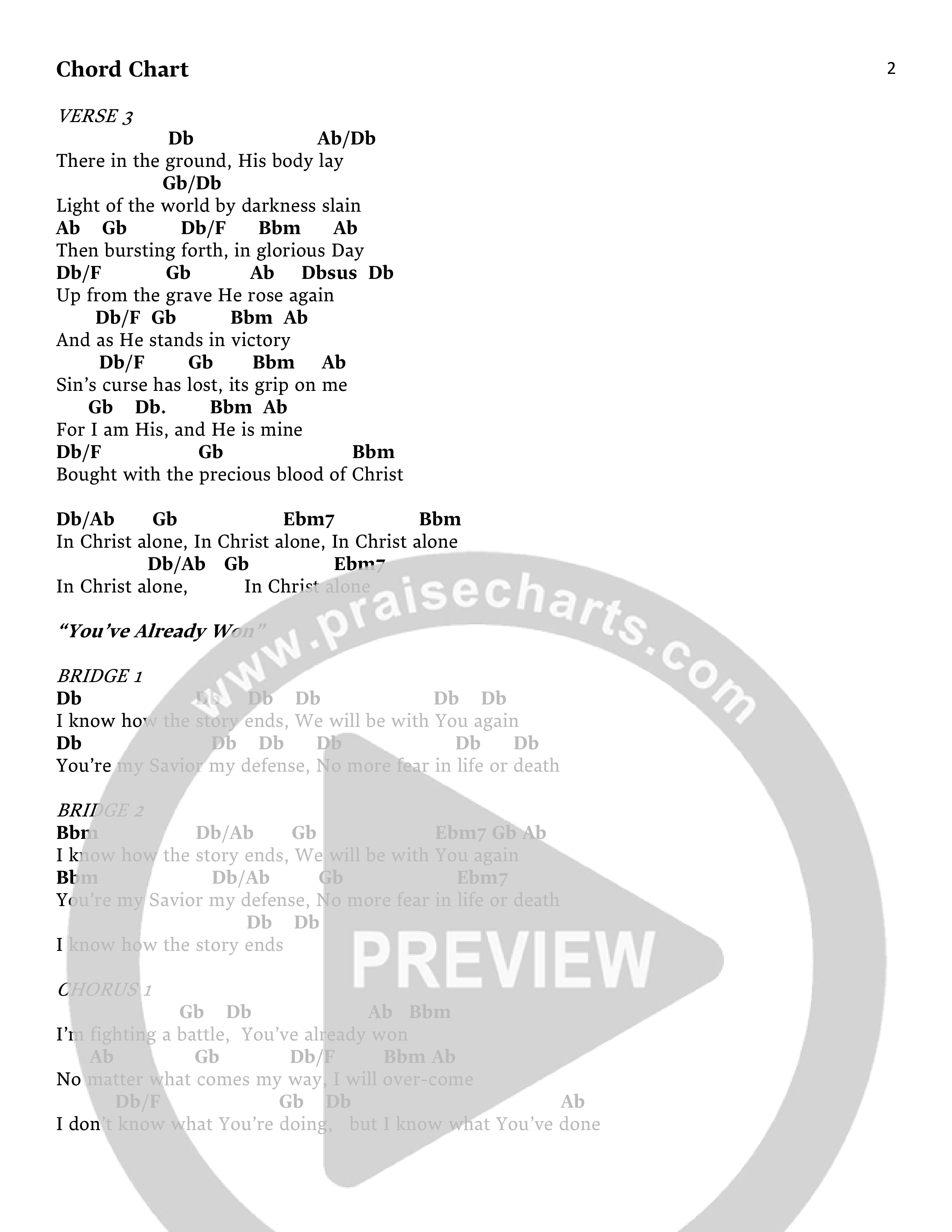 In Christ Alone with You've Already Won (Choral Anthem SATB) Chords & Lyrics (Prestonwood Choir / Prestonwood Worship / Arr. Jonathan Walker)