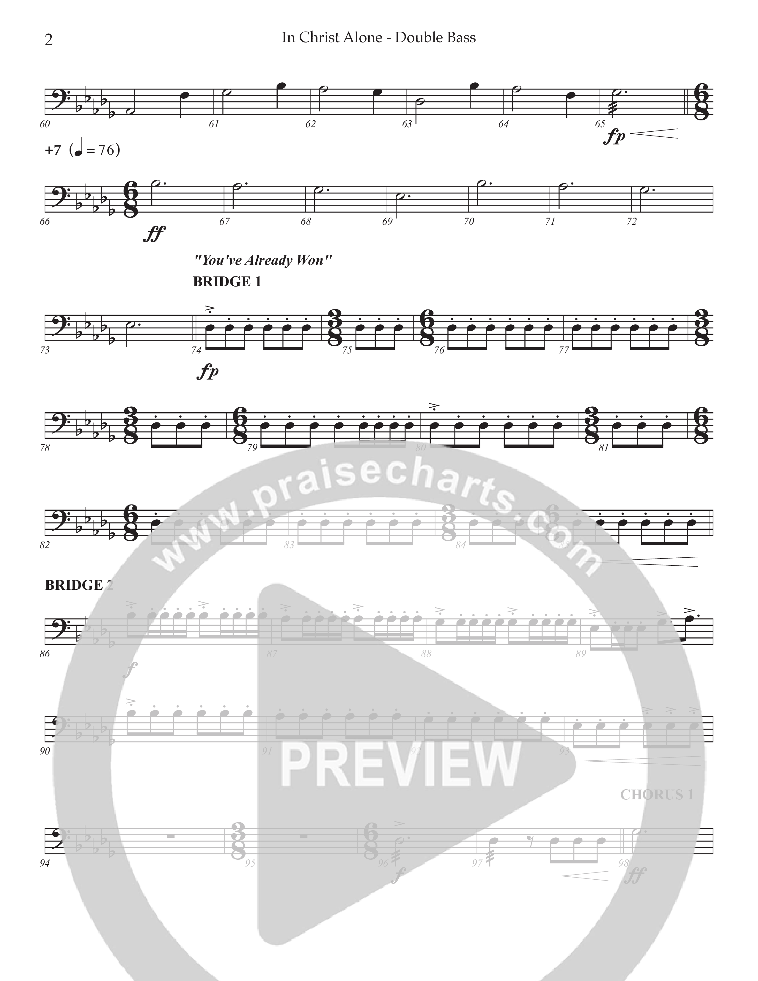 In Christ Alone with You've Already Won (Choral Anthem SATB) Double Bass (Prestonwood Choir / Prestonwood Worship / Arr. Jonathan Walker)