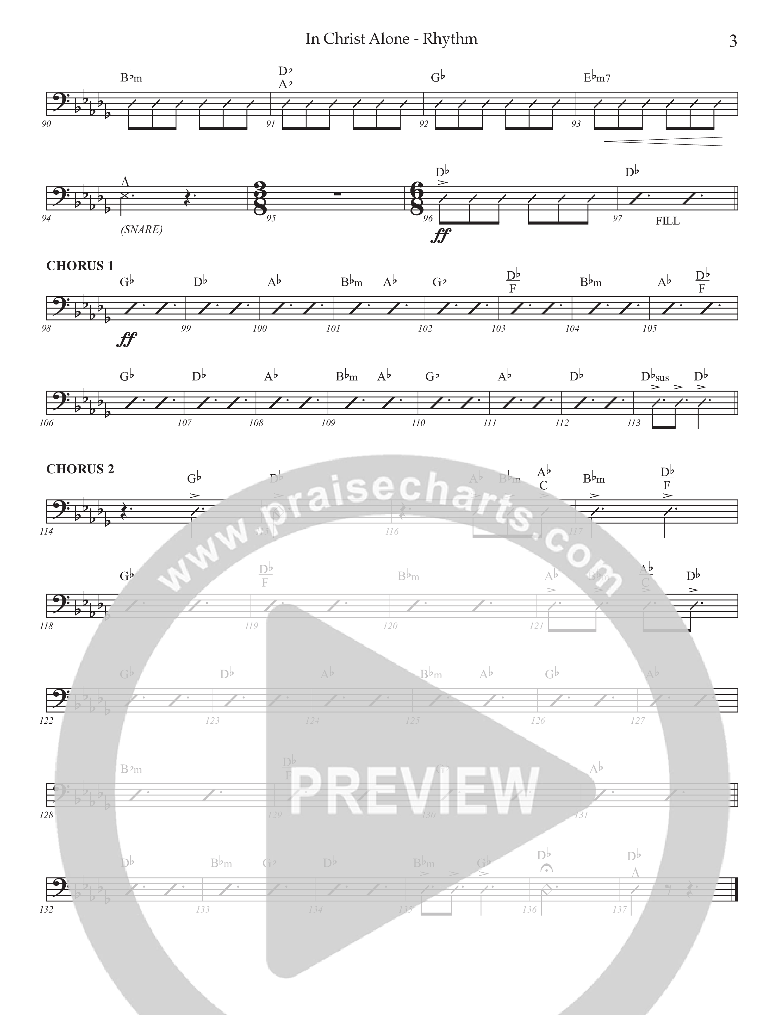 In Christ Alone with You've Already Won (Choral Anthem SATB) Rhythm Chart (Prestonwood Choir / Prestonwood Worship / Arr. Jonathan Walker)