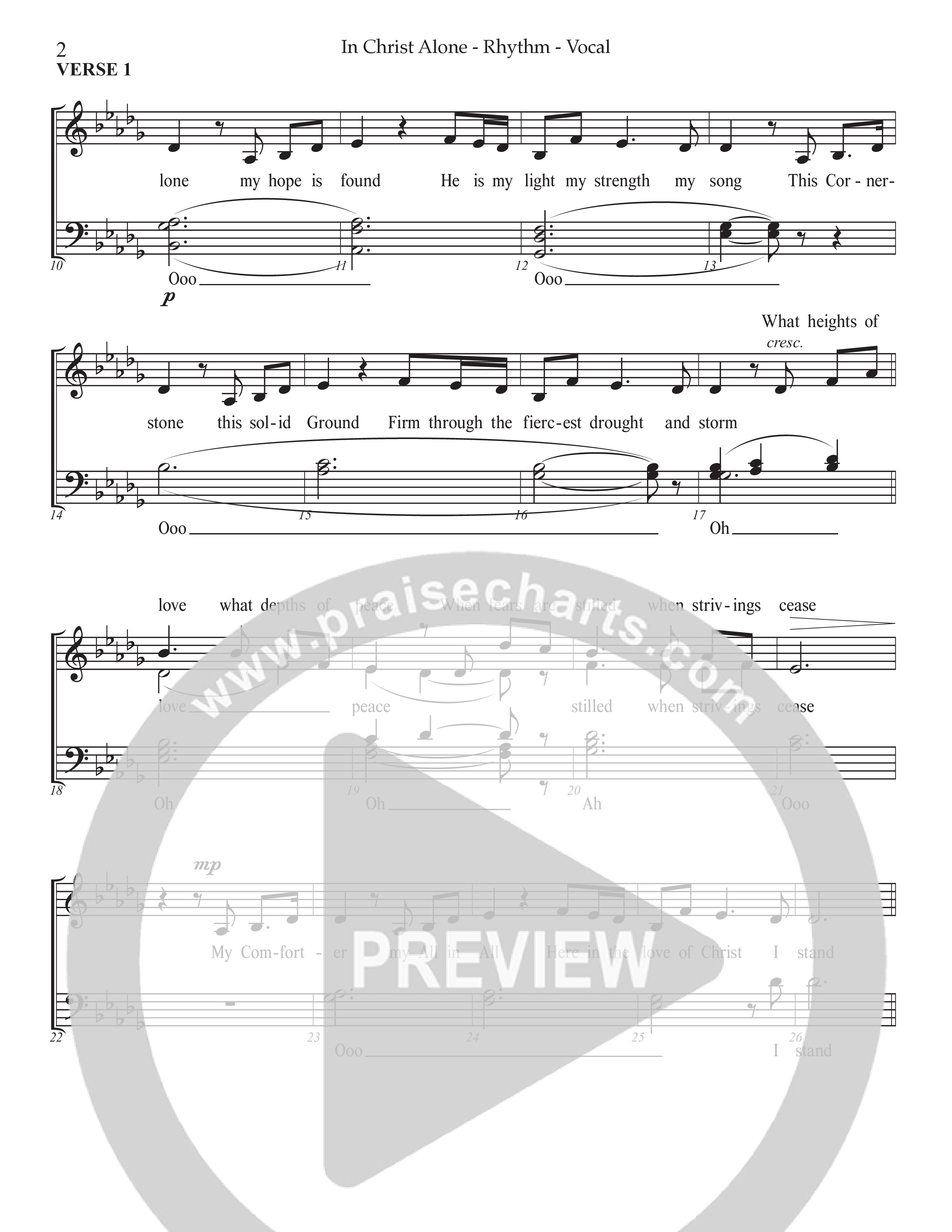 In Christ Alone with You've Already Won (Choral Anthem SATB) Rhythm/Vocal (Prestonwood Choir / Prestonwood Worship / Arr. Jonathan Walker)