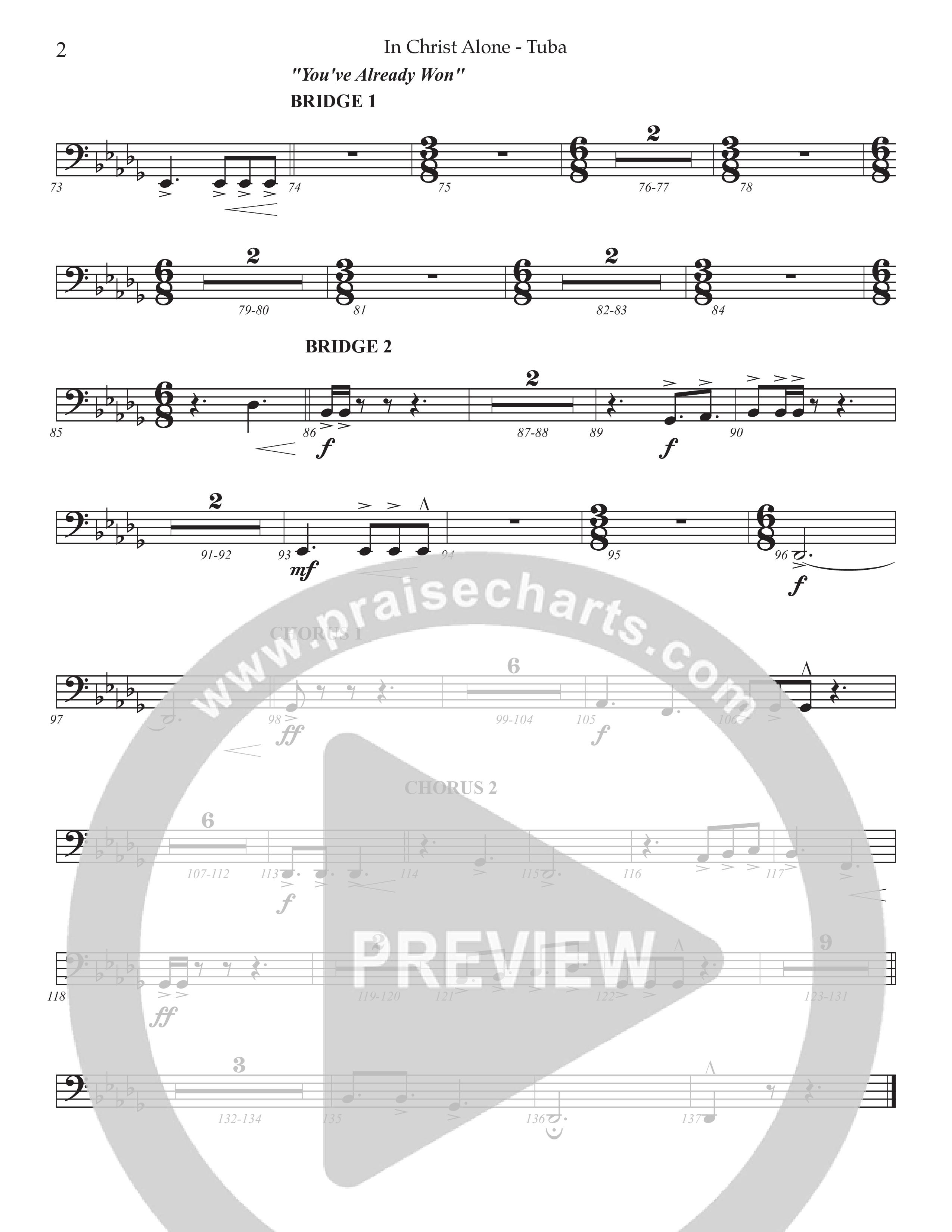In Christ Alone with You've Already Won (Choral Anthem SATB) Tuba (Prestonwood Choir / Prestonwood Worship / Arr. Jonathan Walker)
