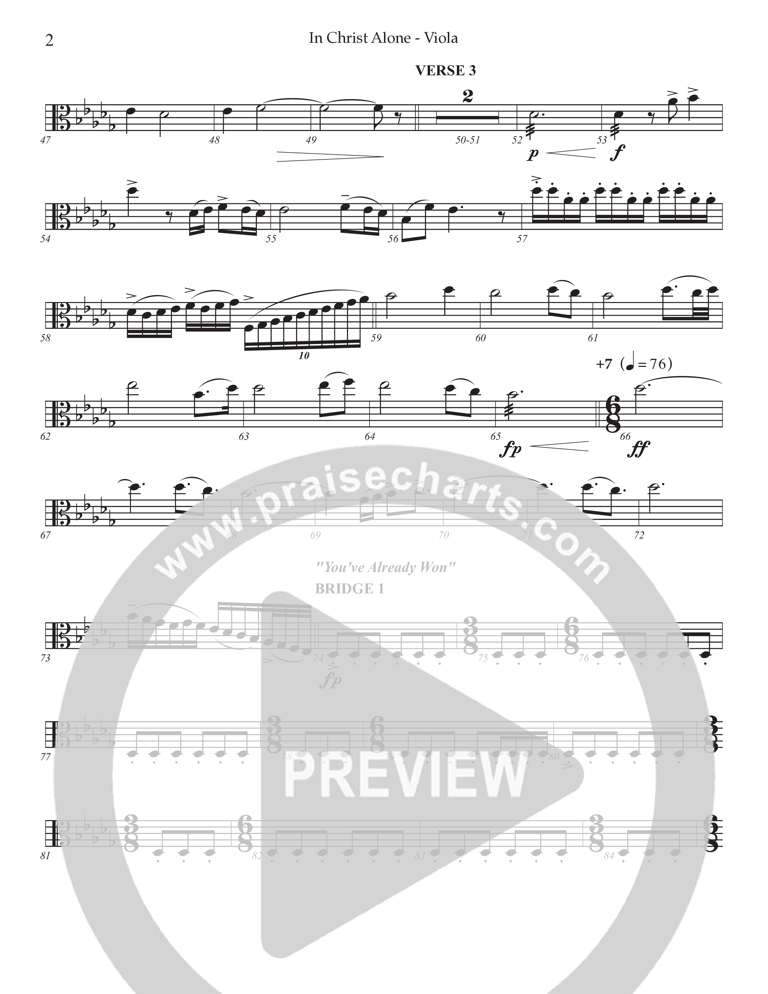 In Christ Alone with You've Already Won (Choral Anthem SATB) Viola (Prestonwood Choir / Prestonwood Worship / Arr. Jonathan Walker)