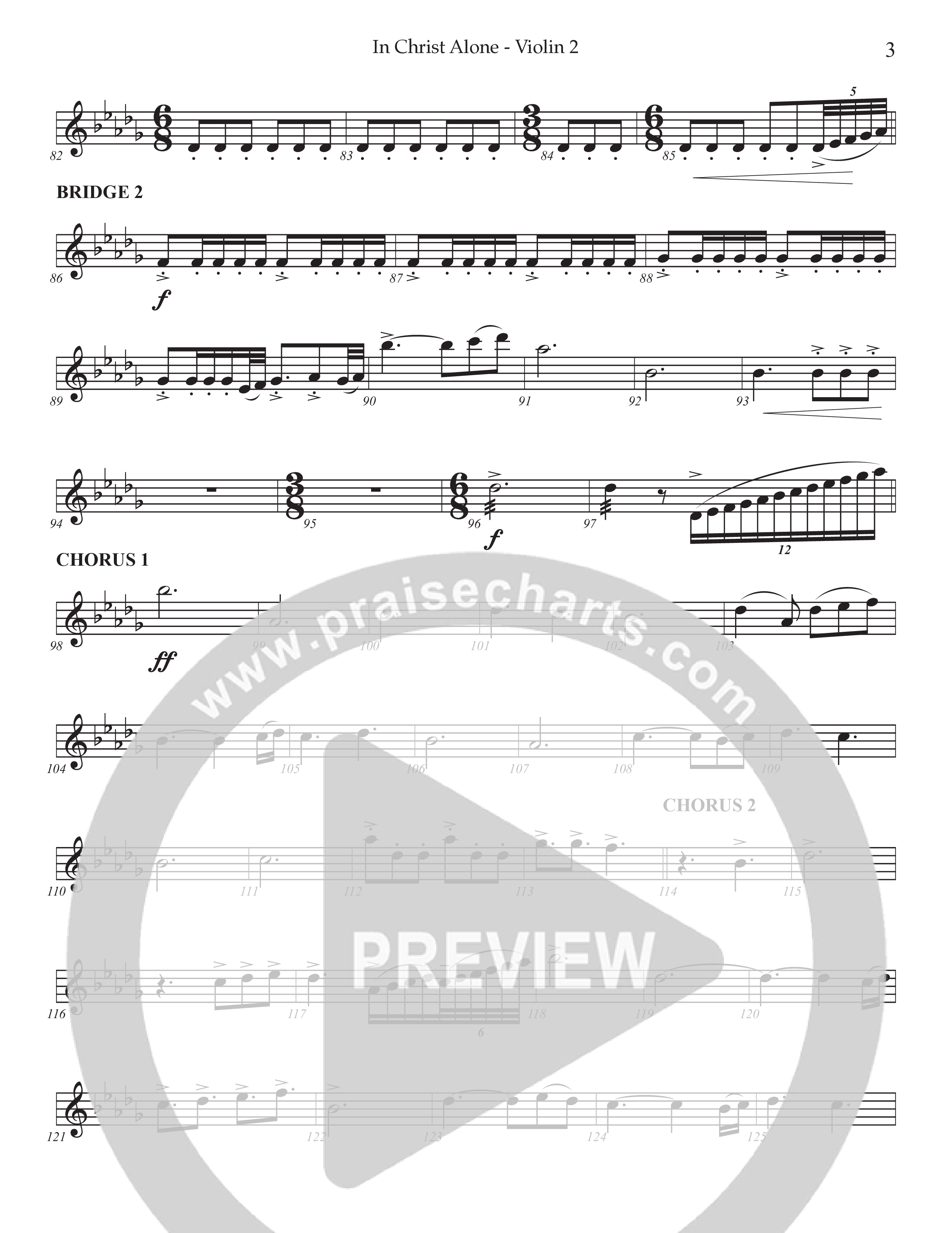 In Christ Alone with You've Already Won (Choral Anthem SATB) Violin 2 (Prestonwood Choir / Prestonwood Worship / Arr. Jonathan Walker)