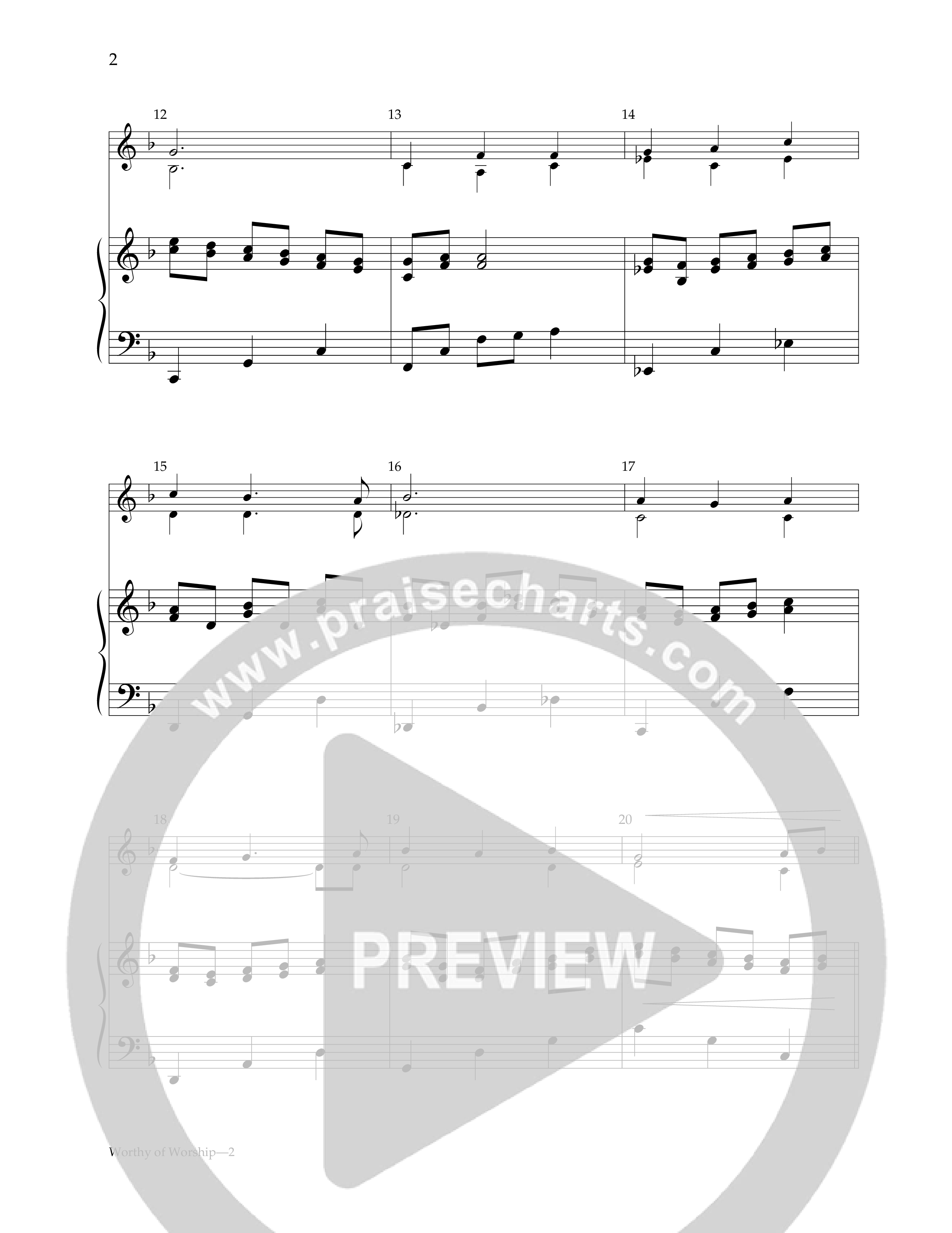 Worthy Of Worship (Handbells) Handbells (Lifeway Worship / Arr. Lynda Lamb)