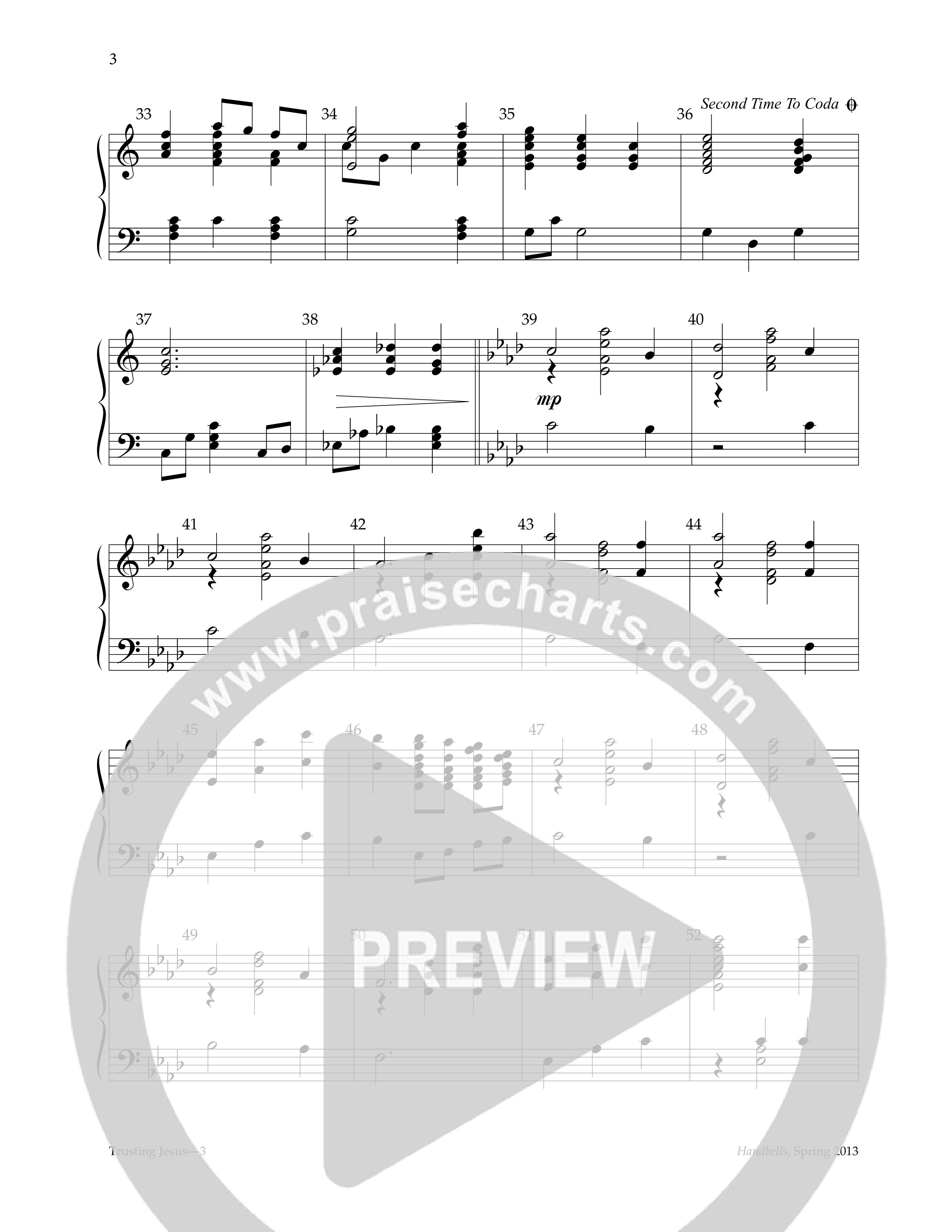 Trusting Jesus (Handbells) Handbells (Lifeway Worship / Arr. Glenn Eernisse)