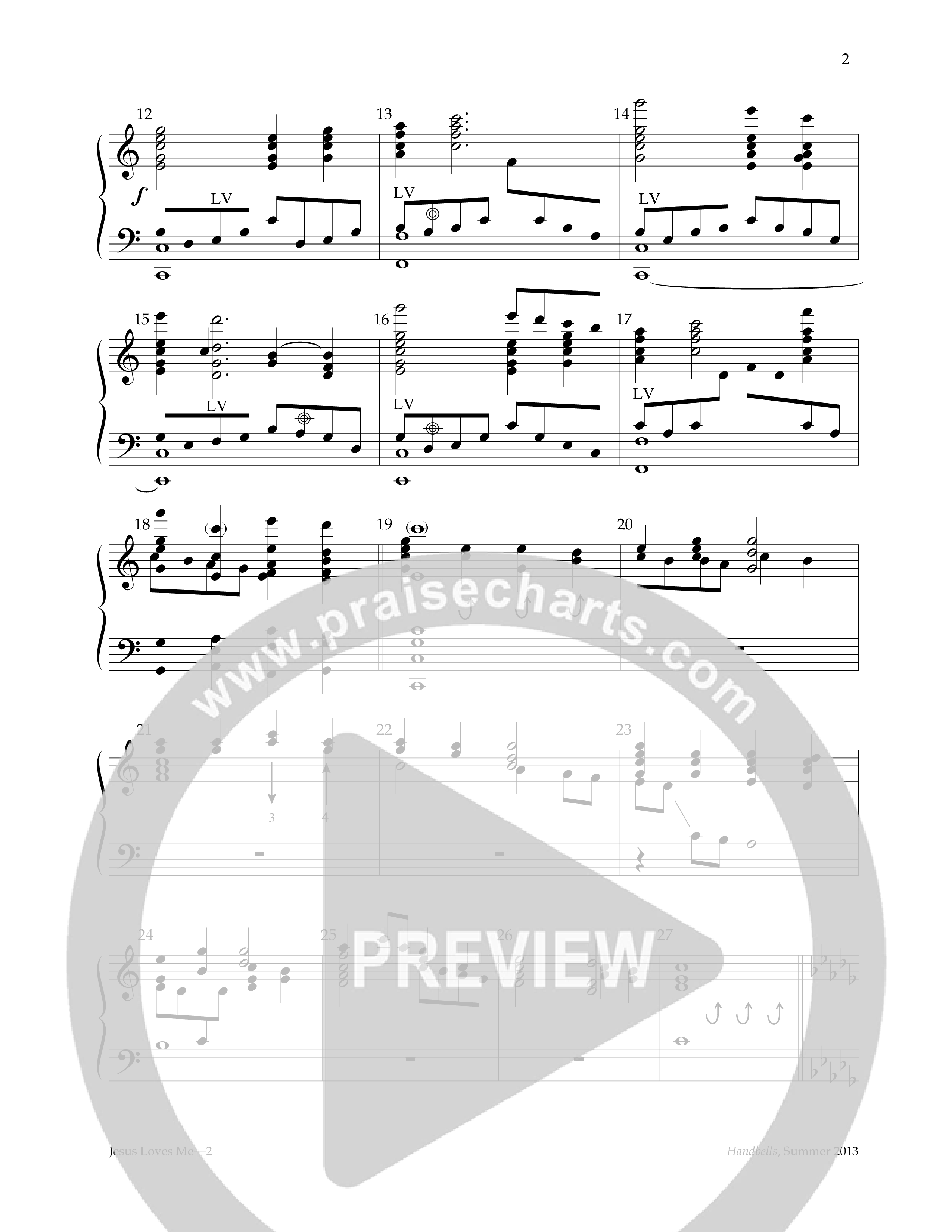 Jesus Loves Me (Handbells) Handbells (Lifeway Worship / Arr. Bill Ingram)