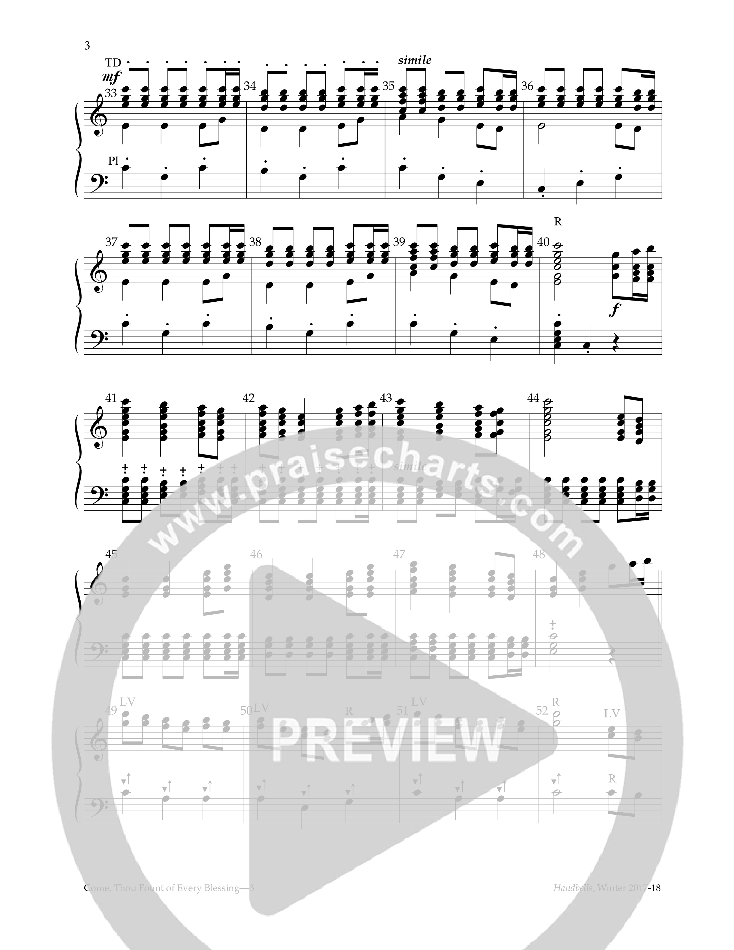 Come, Thou Fount Of Every Blessing Handbells (Lifeway Worship / Arr. James Roberts)