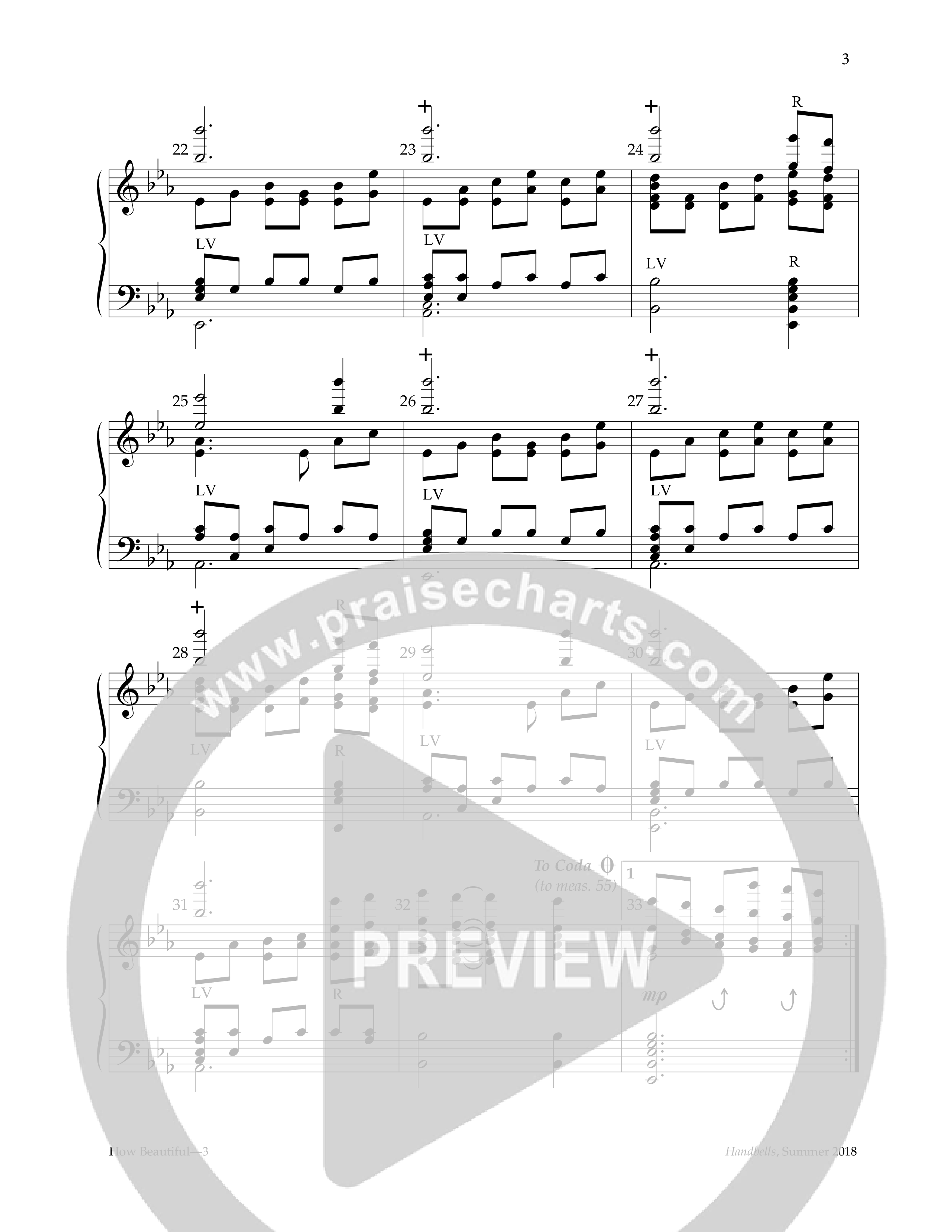 How Beautiful (Handbells) Handbells (Lifeway Worship / Arr. Carl Seal)