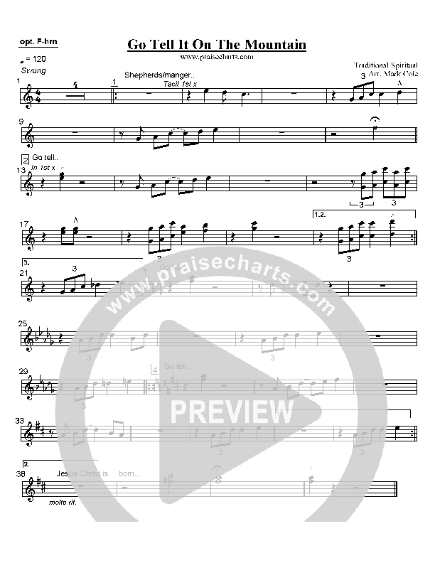 Go Tell It On the Mountain French Horn (Mark Cole)