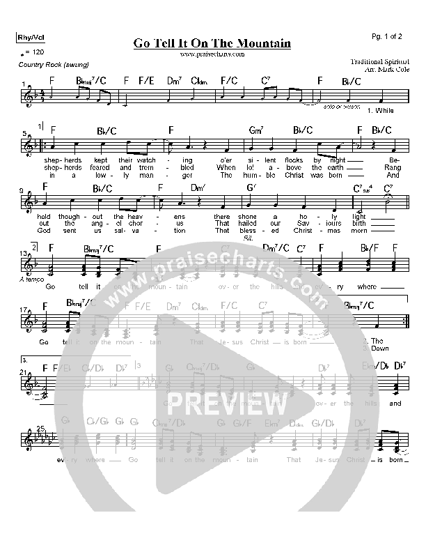 Go Tell It On the Mountain Praise Band (Mark Cole)