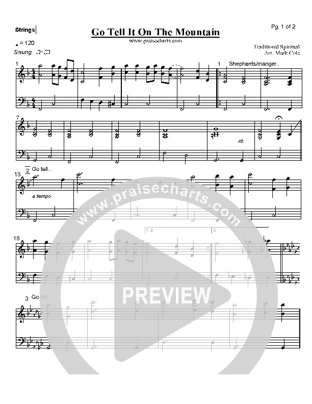 Go Tell It On the Mountain Strings (Mark Cole)