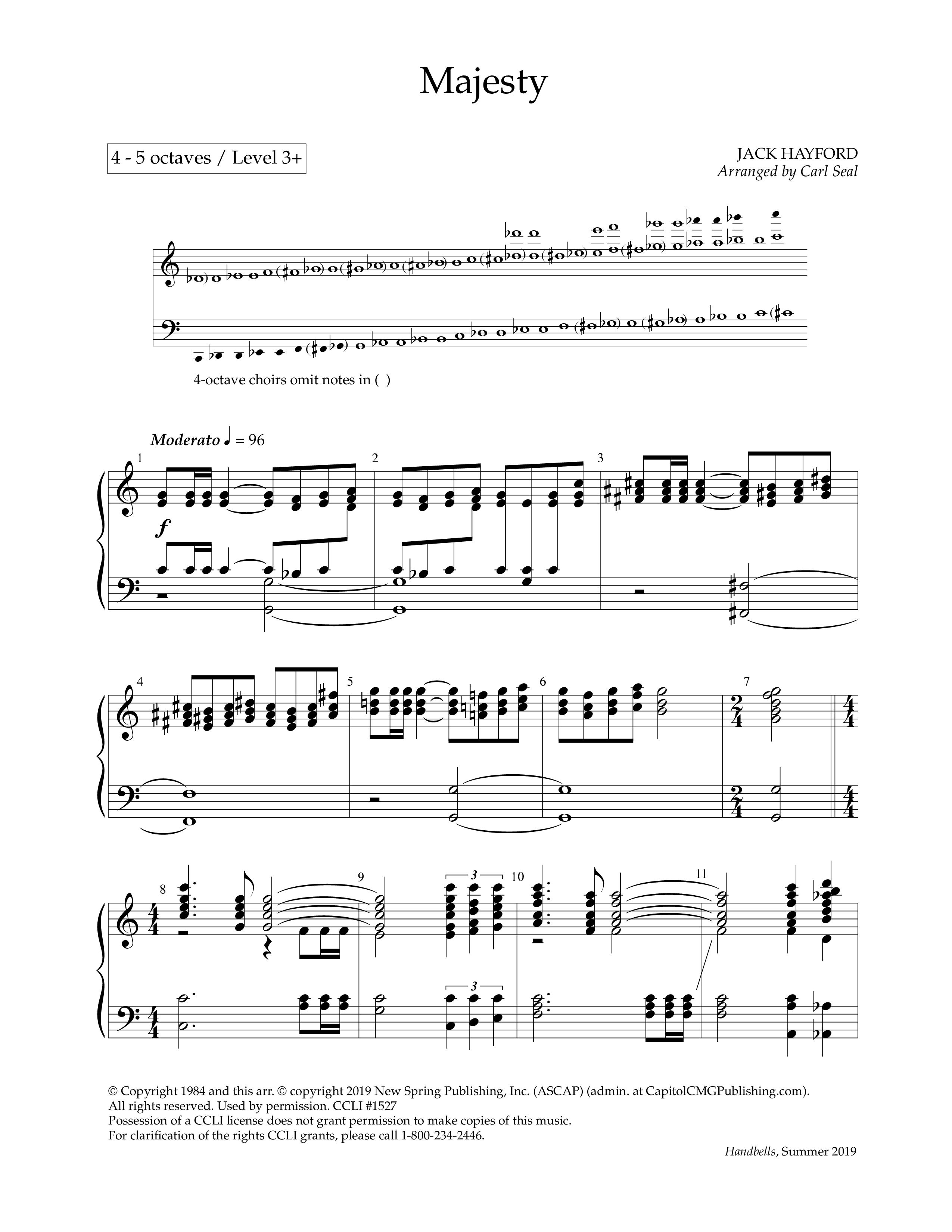 Majesty (Handbells) Handbells (Lifeway Worship / Arr. Carl Seal)