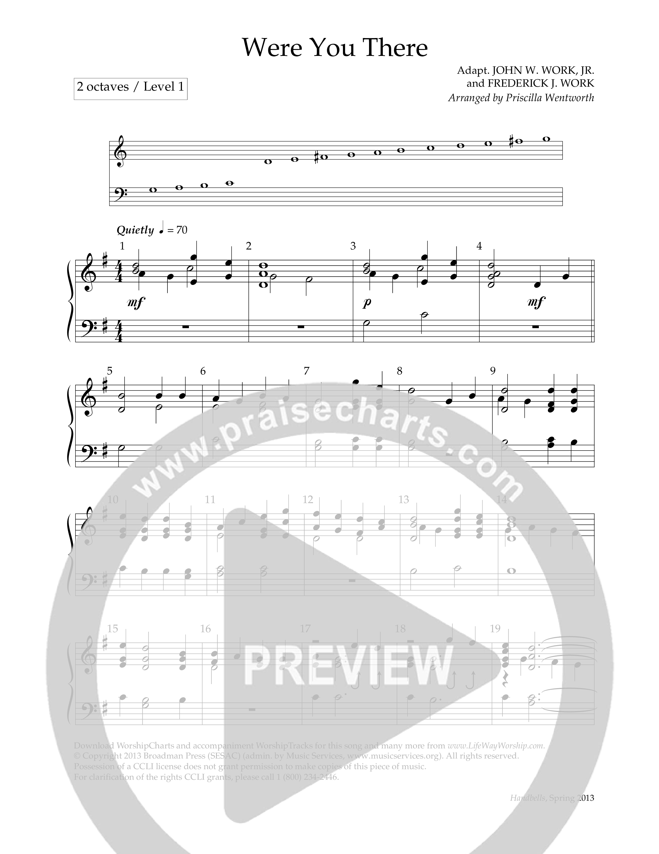 Were You There (Handbells) Handbells (Lifeway Worship / Arr. Priscilla Wentworth)