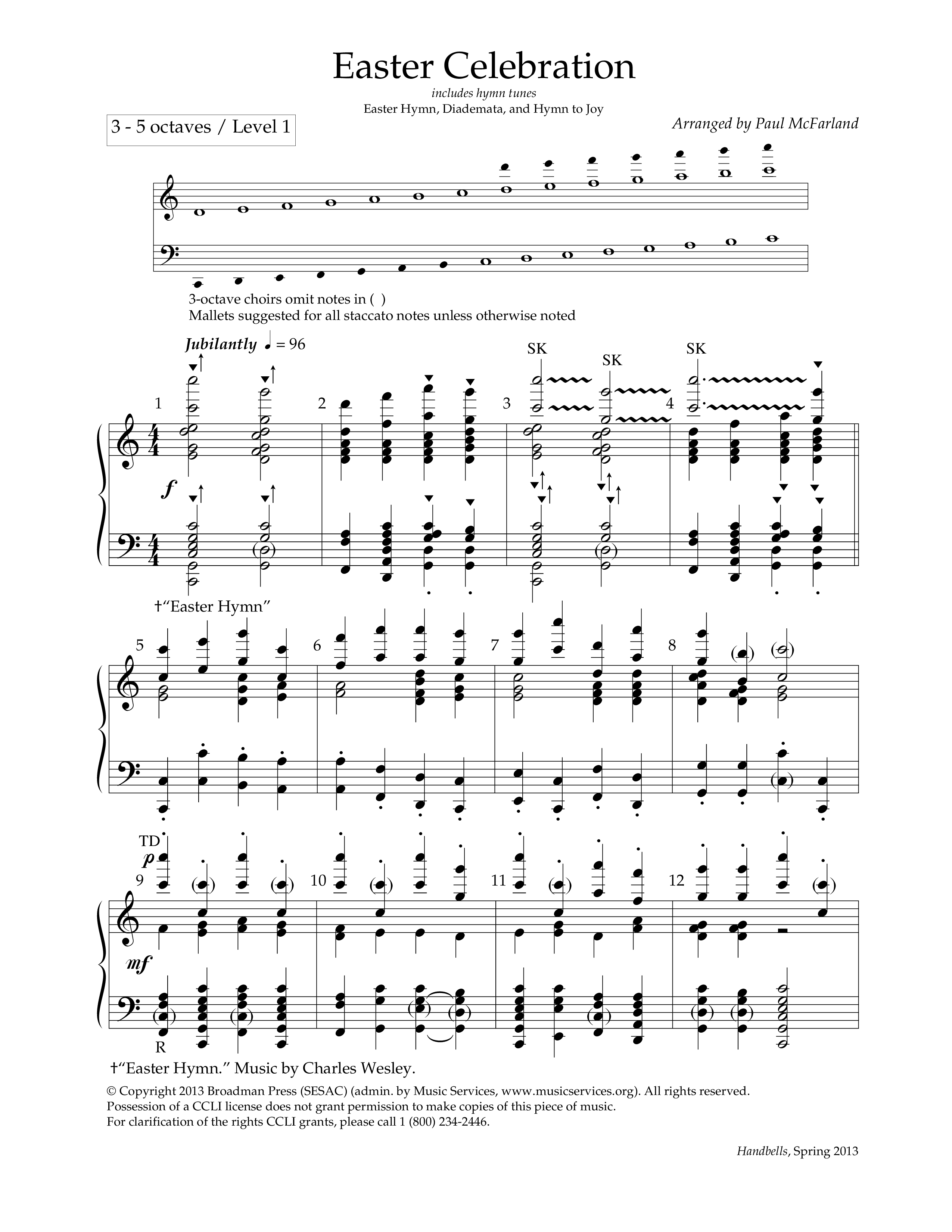 Easter Celebration (Handbells) Handbells (Lifeway Worship / Arr. Paul McFarland)