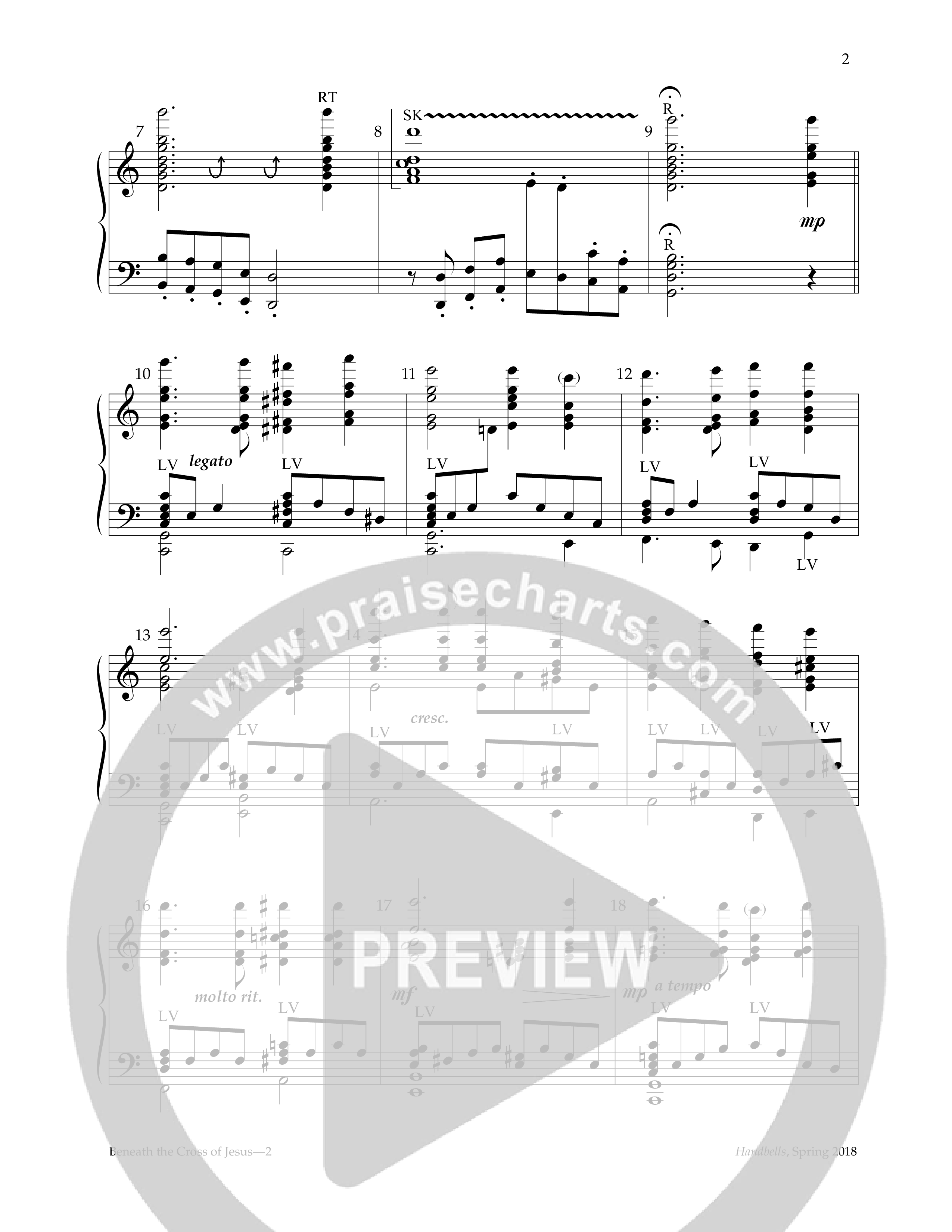 Beneath The Cross Of Jesus (Handbells) Handbells (Lifeway Worship / Arr. Thomas Mallory)