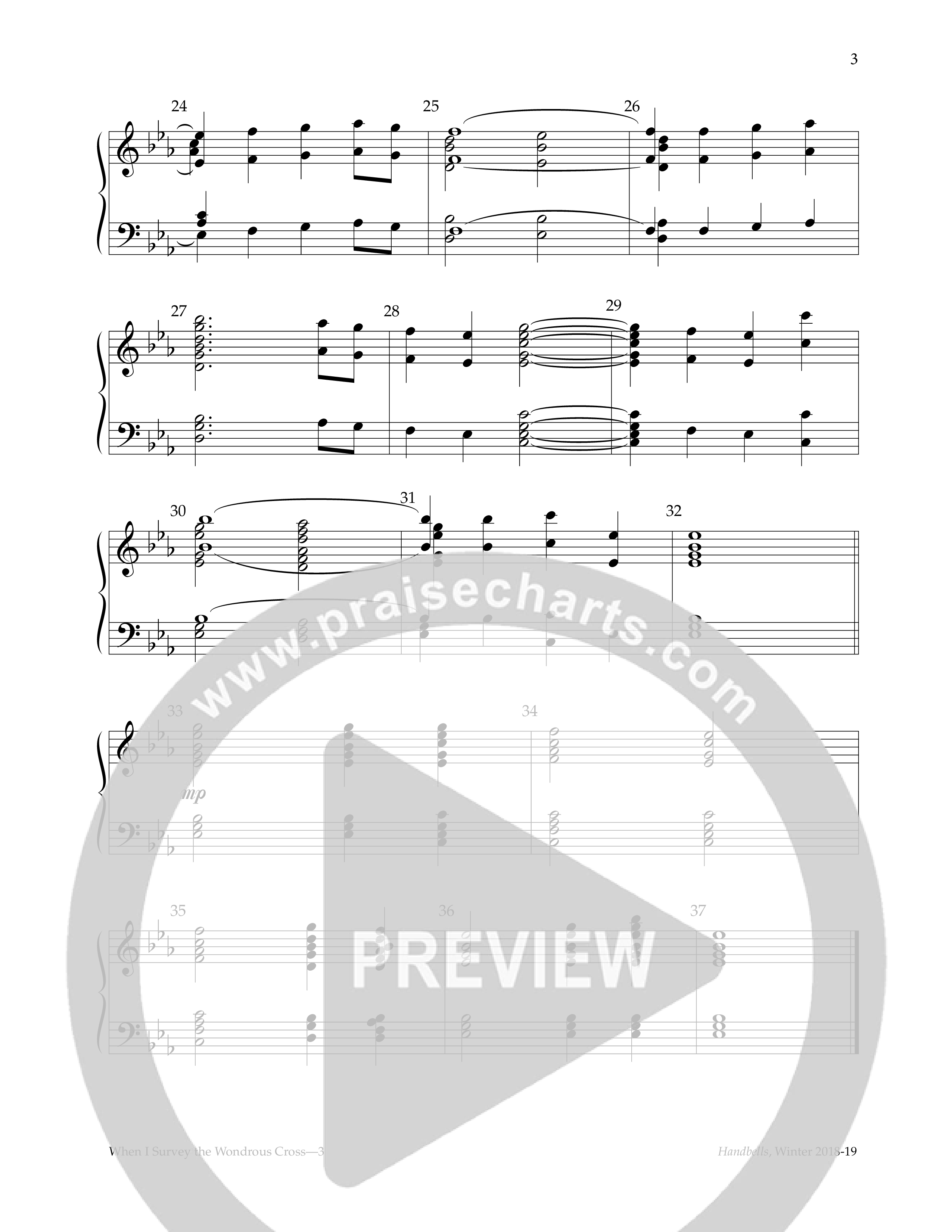 When I Survey The Wondrous Cross (Handbells) Handbells (Lifeway Worship / Arr. B. L. Lutes)