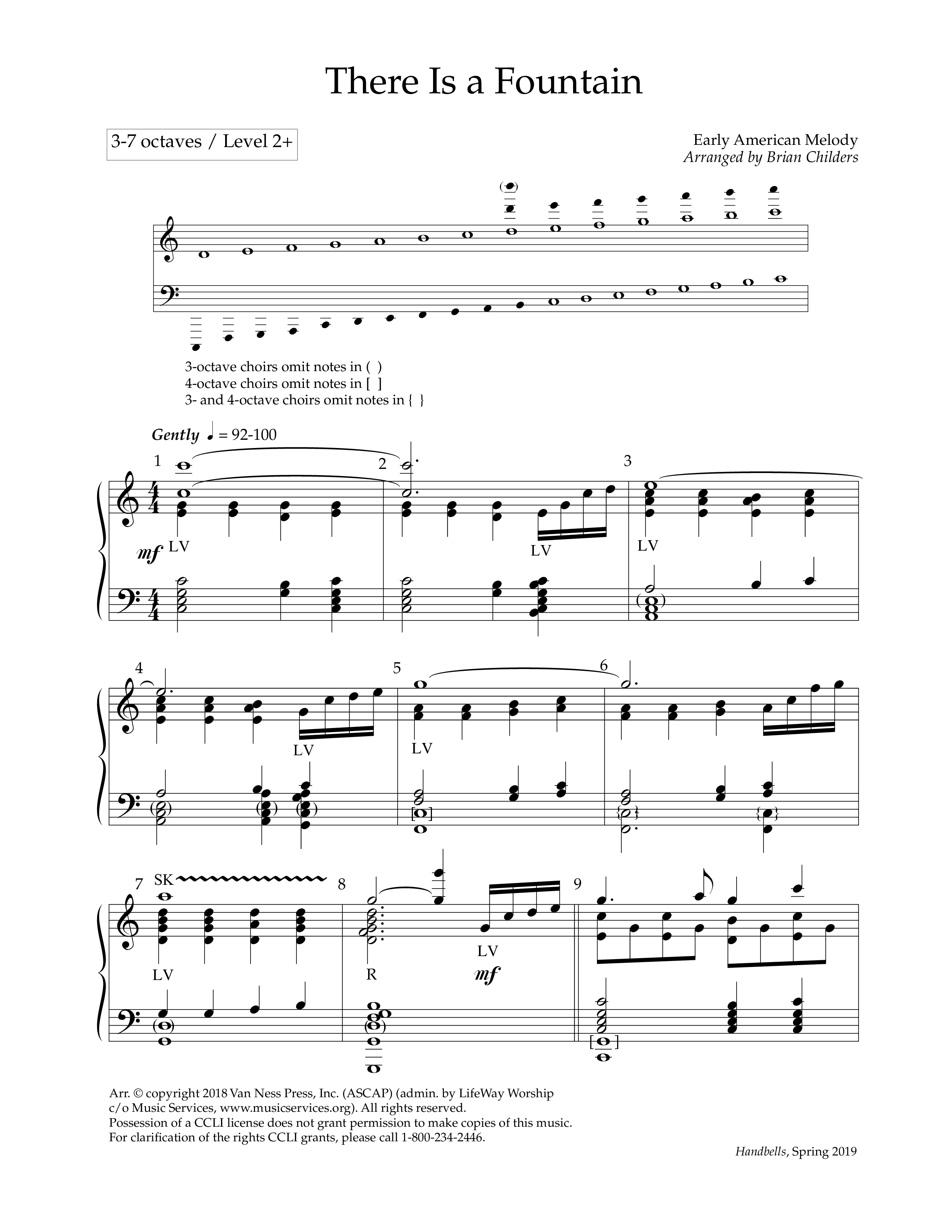 There Is A Fountain (Handbells) Handbells (Lifeway Worship / Arr. Brian Childers)