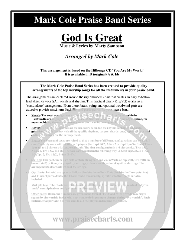 God Is Great Praise Band (Hillsong Worship)