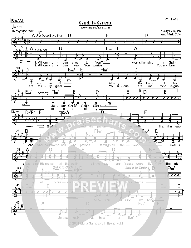 God Is Great Praise Band (Hillsong Worship)